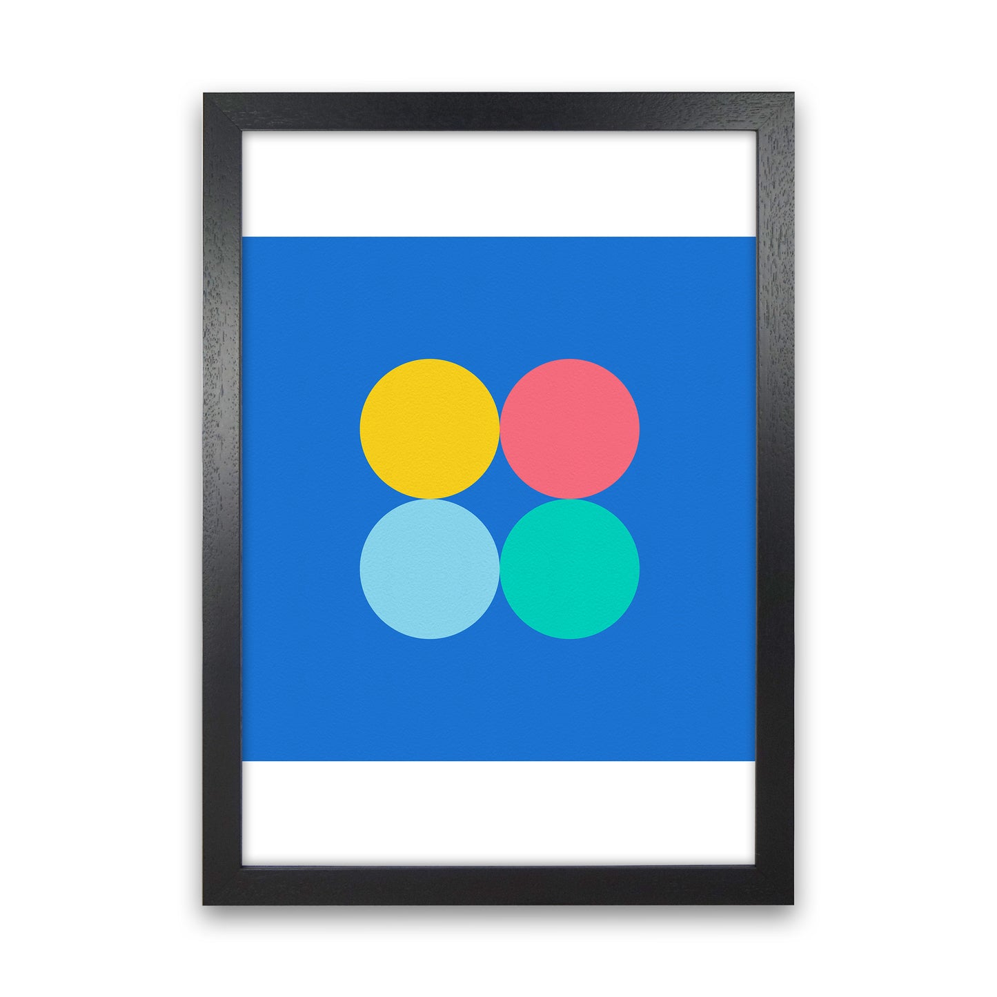 Happy shapes I Circles Art Print by Seven Trees Design Black Grain