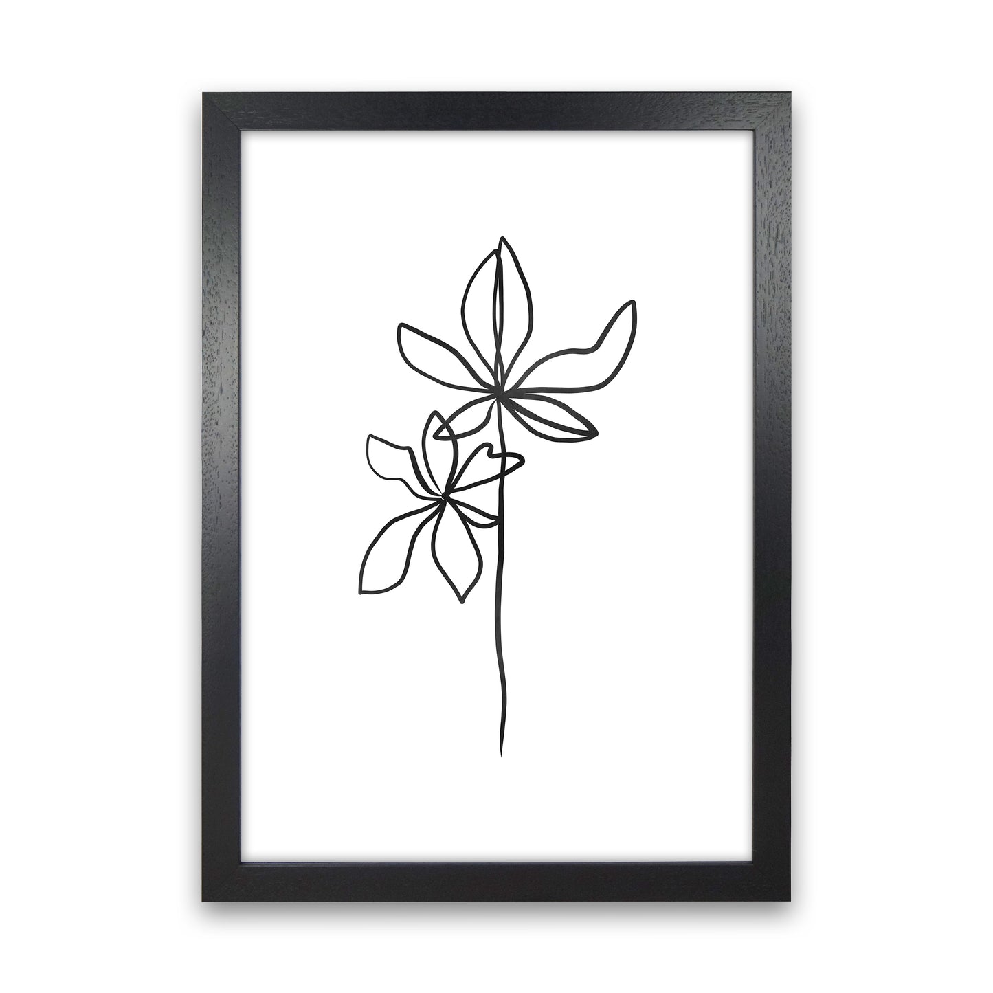 Lines Leaves I Art Print by Seven Trees Design Black Grain