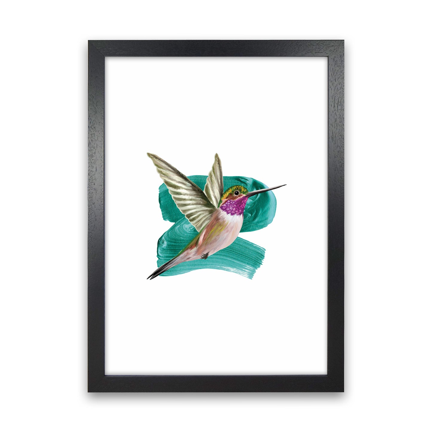 Modern Humingbird I Art Print by Seven Trees Design Black Grain