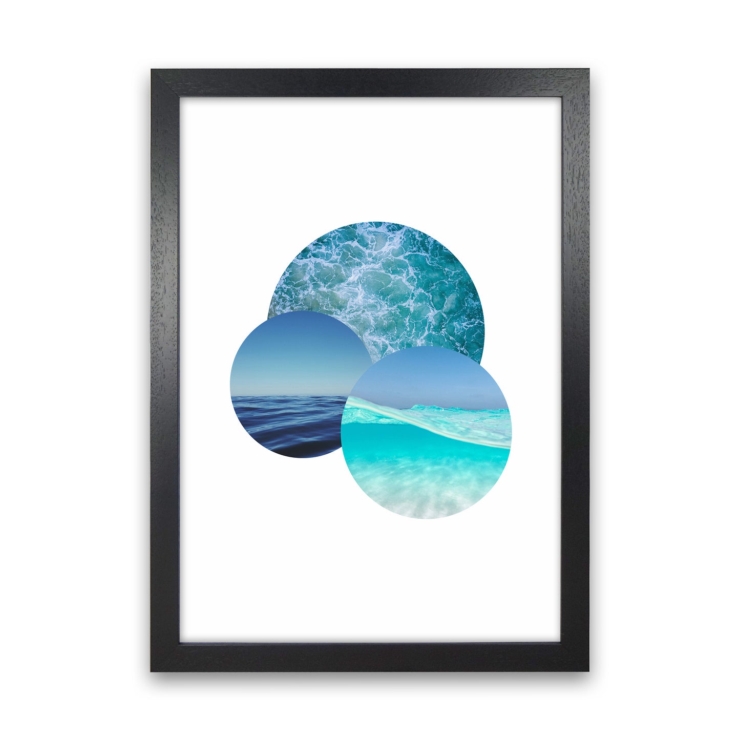 Ocean Planets Art Print by Seven Trees Design Black Grain