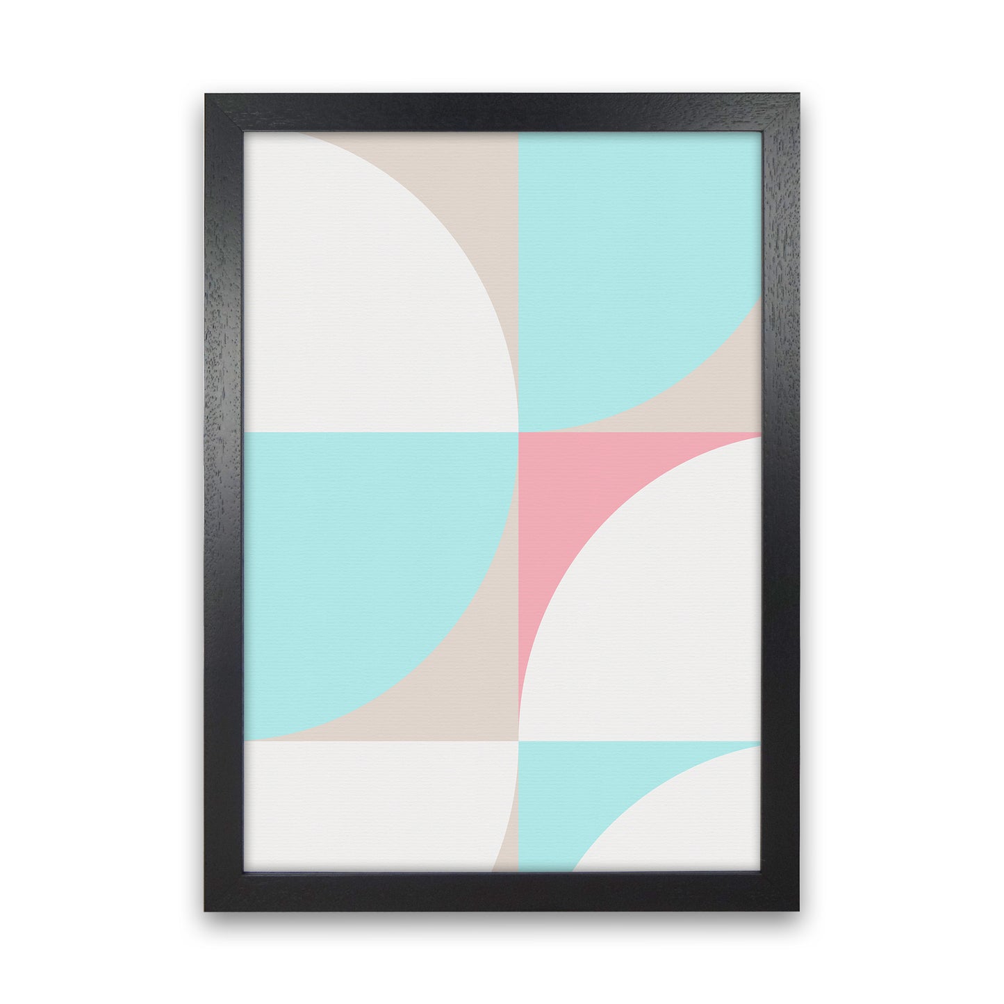 Scandinavian Shapes I Abstract Art Print by Seven Trees Design Black Grain