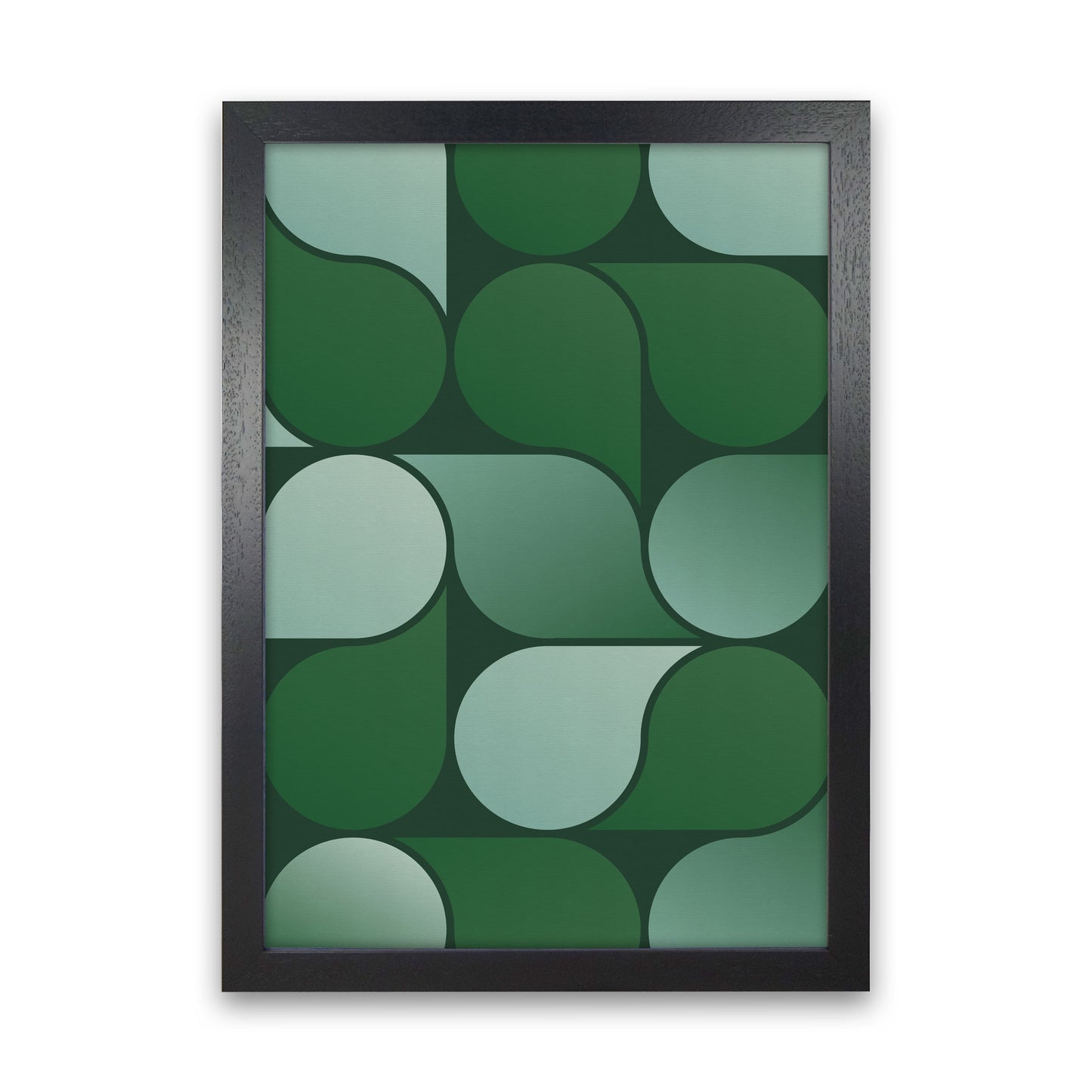 Geometric Loop Art Print by Seven Trees Design Black Grain