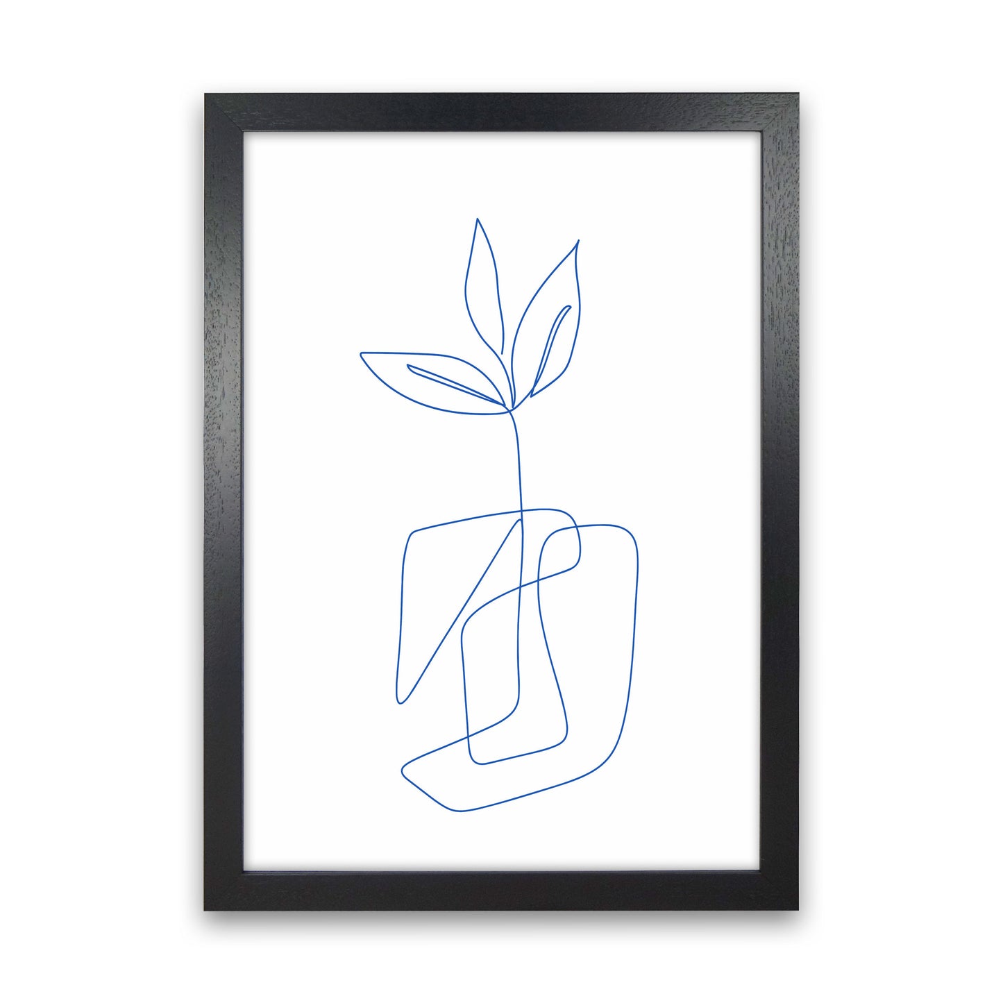 One Line Botanical II Art Print by Seven Trees Design Black Grain