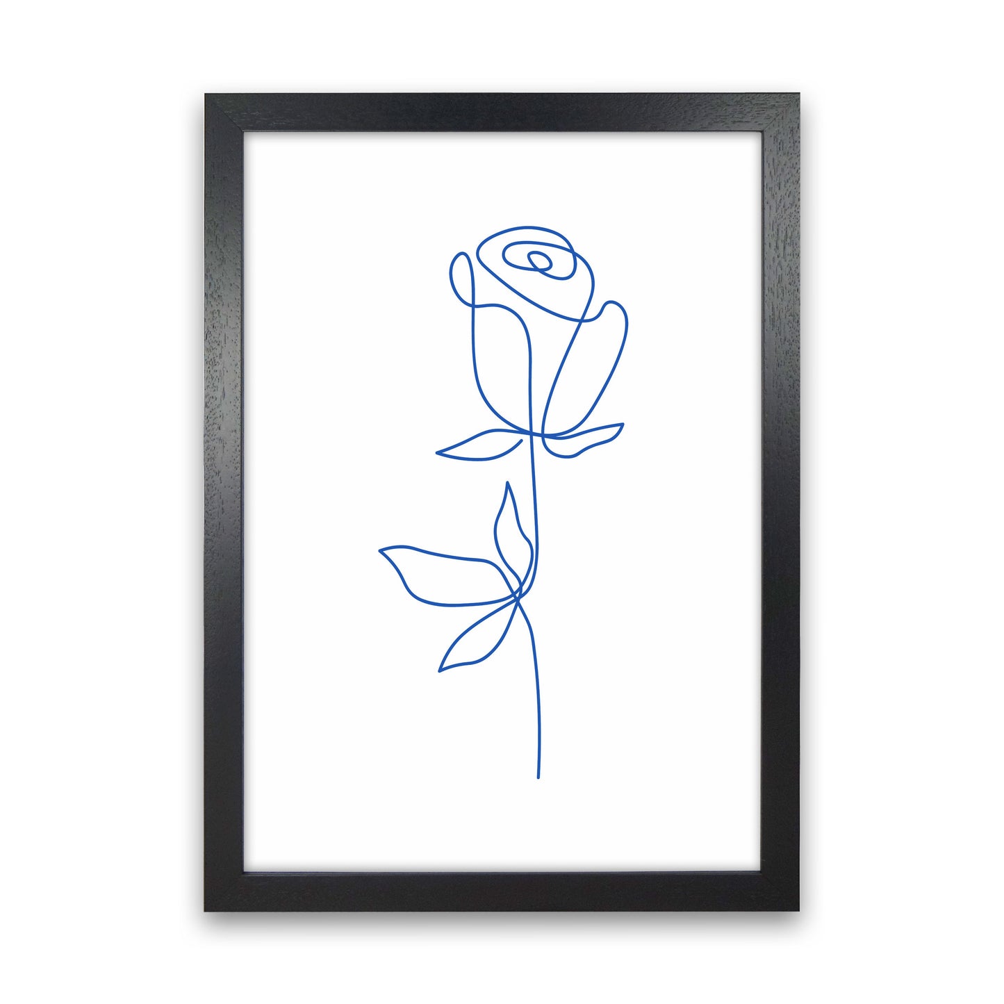 One Line Flower Art Print by Seven Trees Design Black Grain