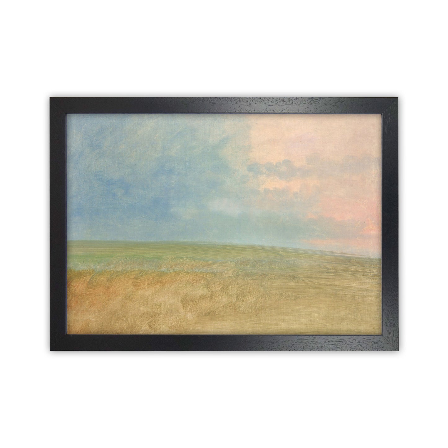 Peaceful Field Art Print by Seven Trees Design Black Grain