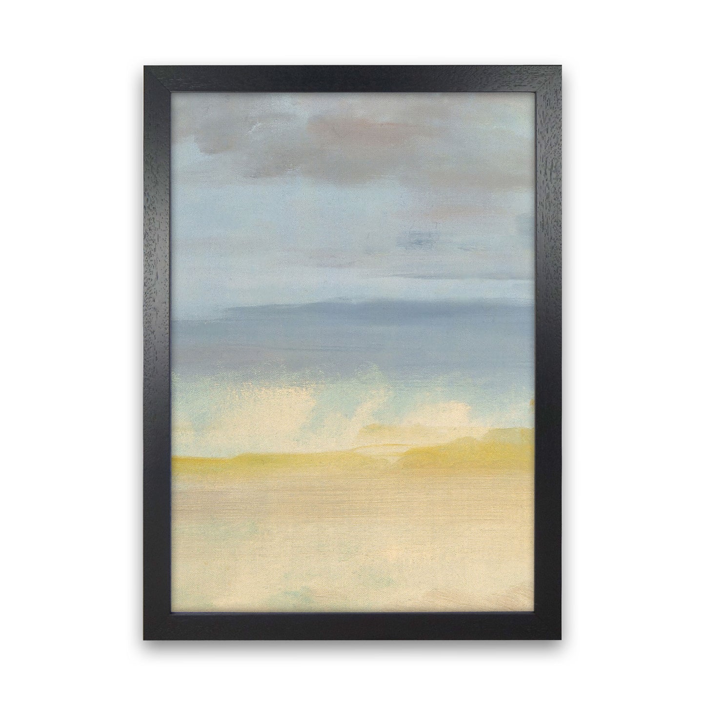 Sand, Ocean and Sky Art Print by Seven Trees Design Black Grain