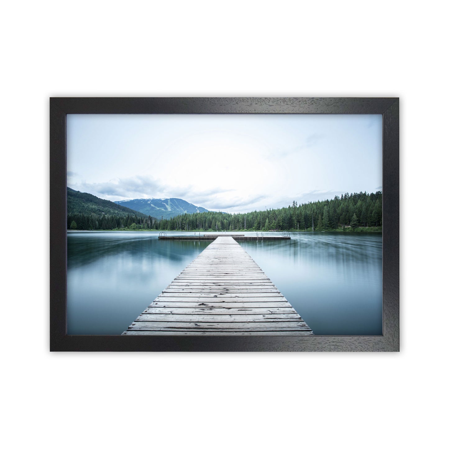 The Lake Art Print by Seven Trees Design Black Grain