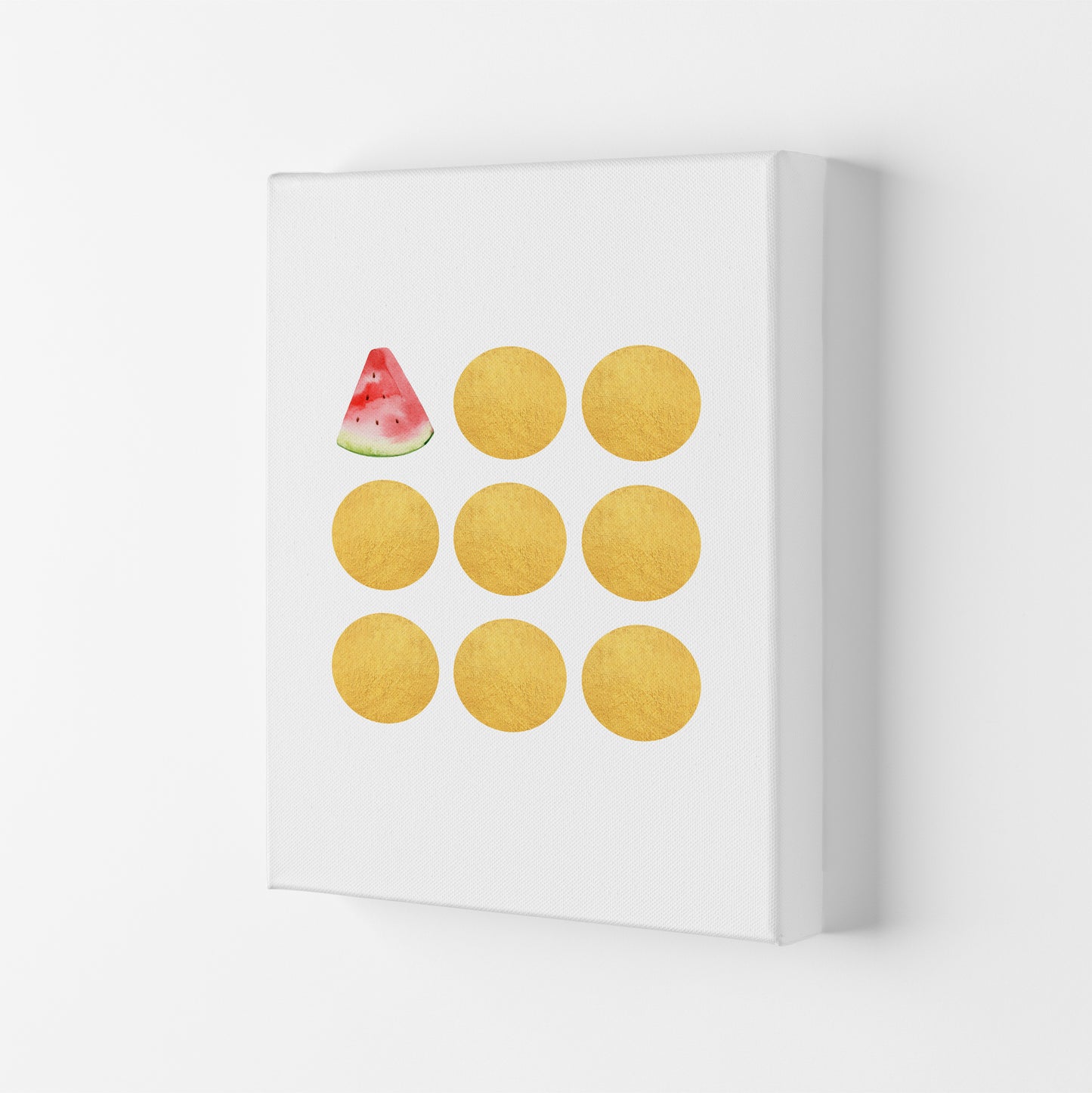 Gold Watermelon Kitchen Art Print by Seven Trees Design Canvas