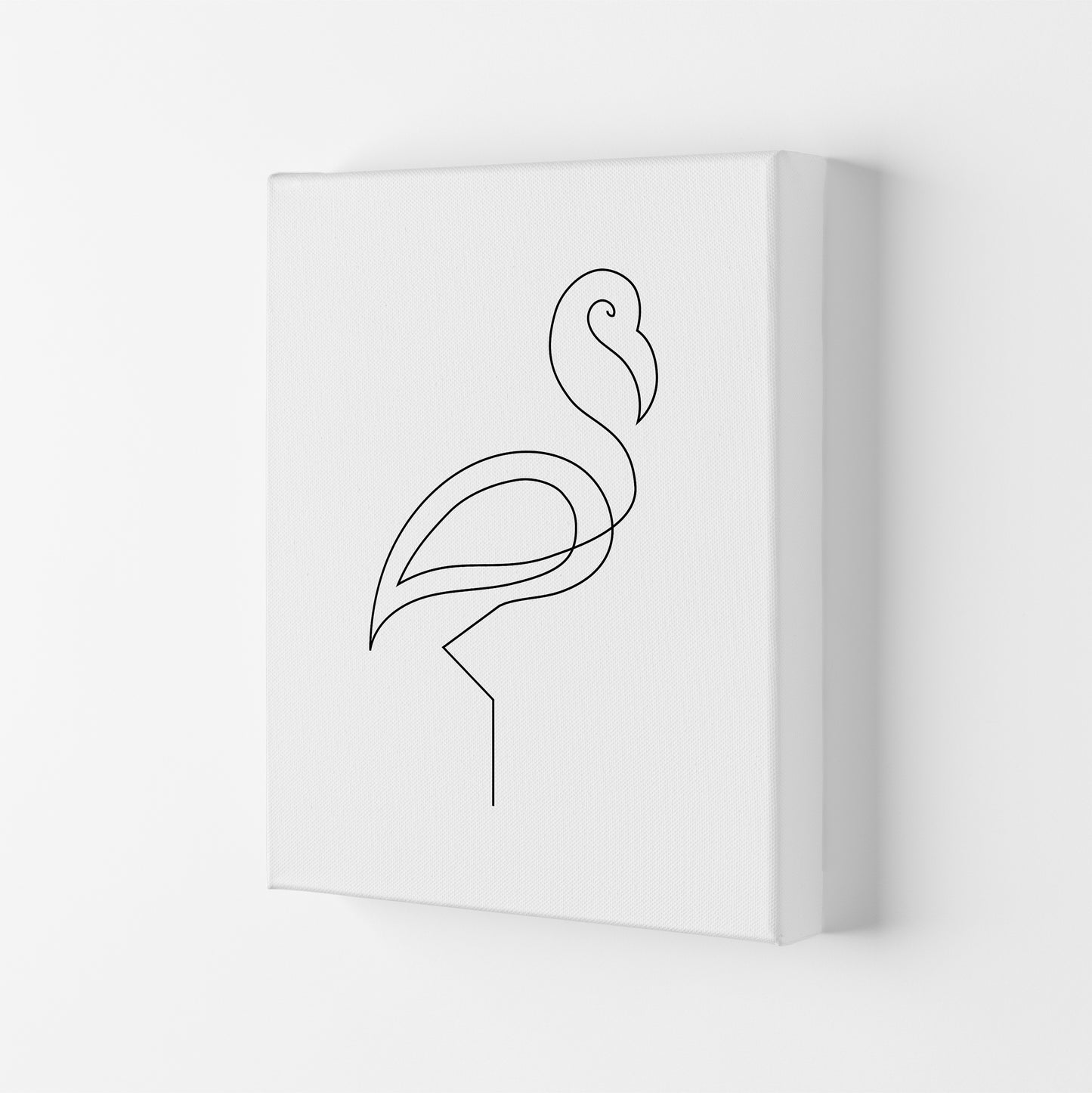 One Line Flamingo Art Print by Seven Trees Design Canvas
