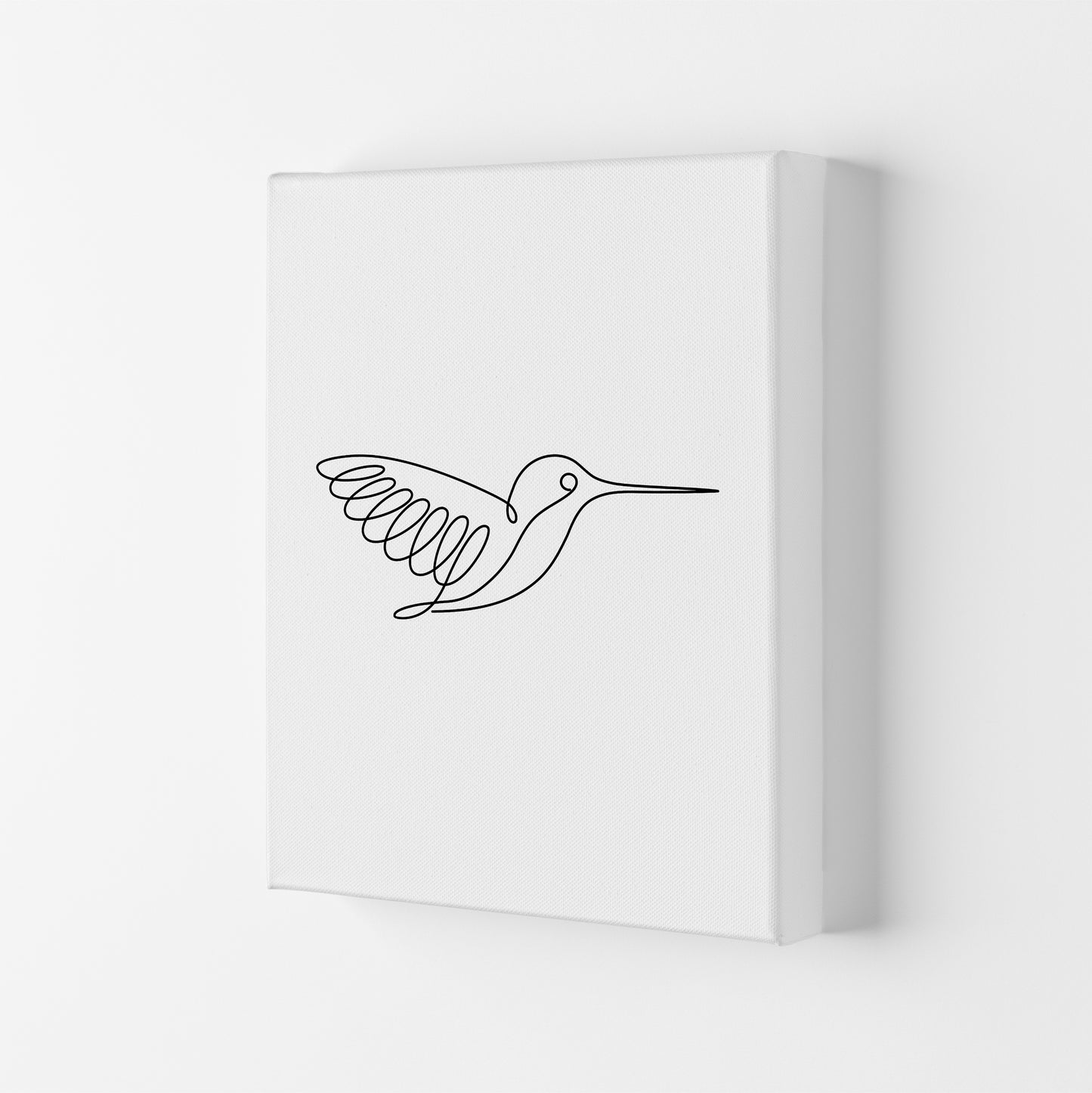 One Line Hummingbird Art Print by Seven Trees Design Canvas