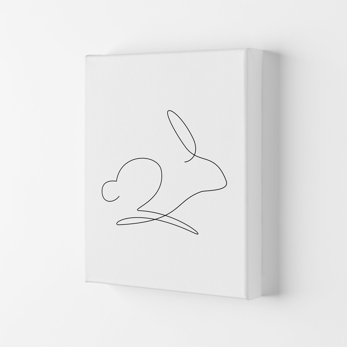 One Line Rabbit Art Print by Seven Trees Design Canvas