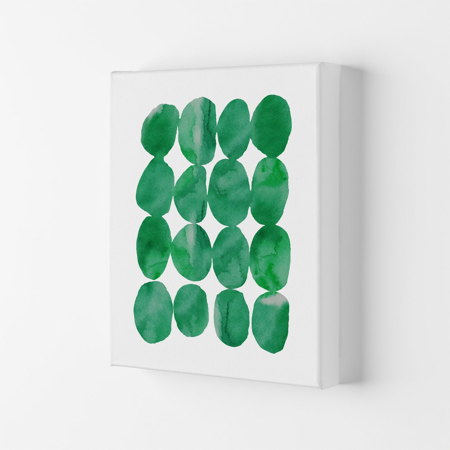 Watercolor Emerald Stones Art Print by Seven Trees Design Canvas