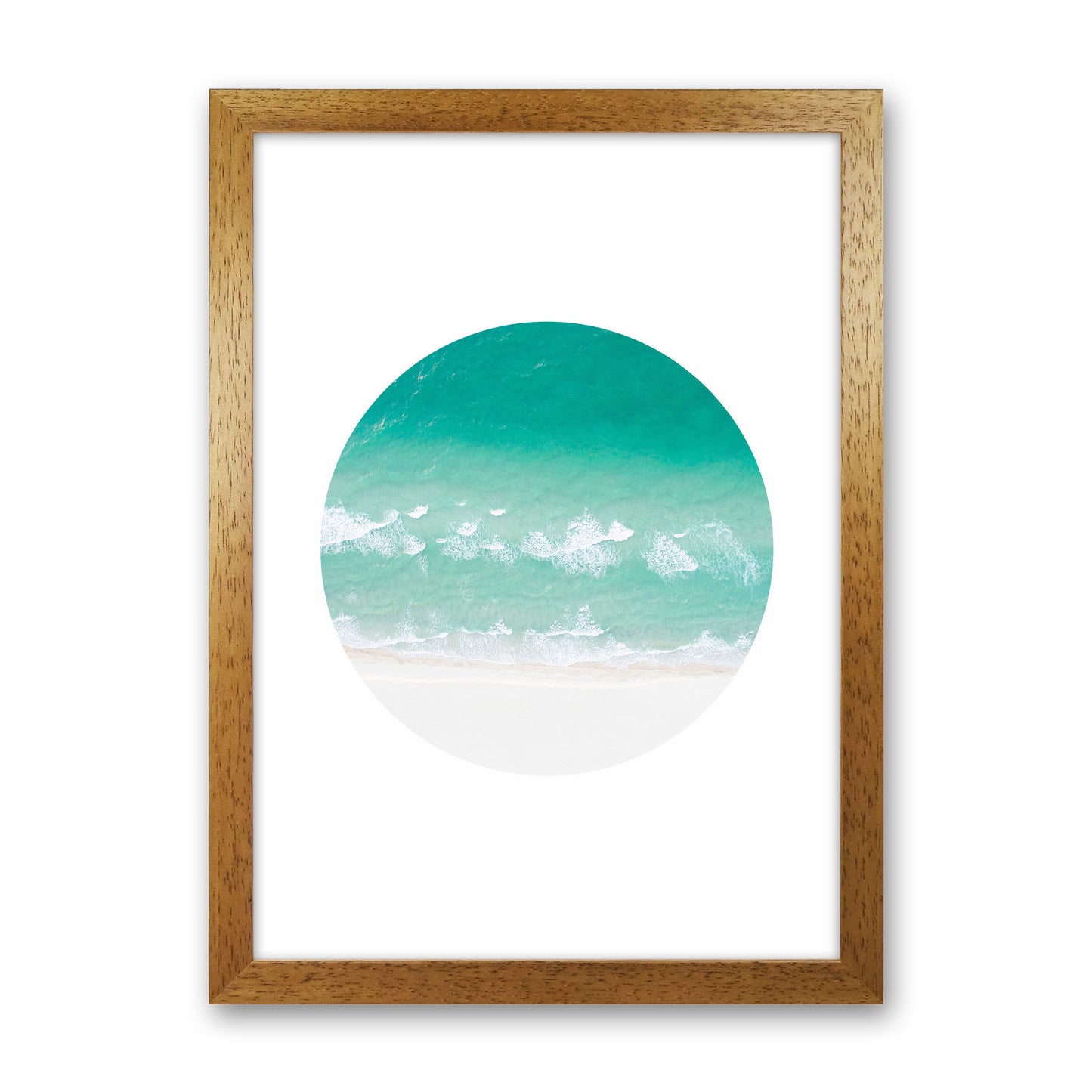 La Mar Beach Art Print by Seven Trees Design Oak Grain
