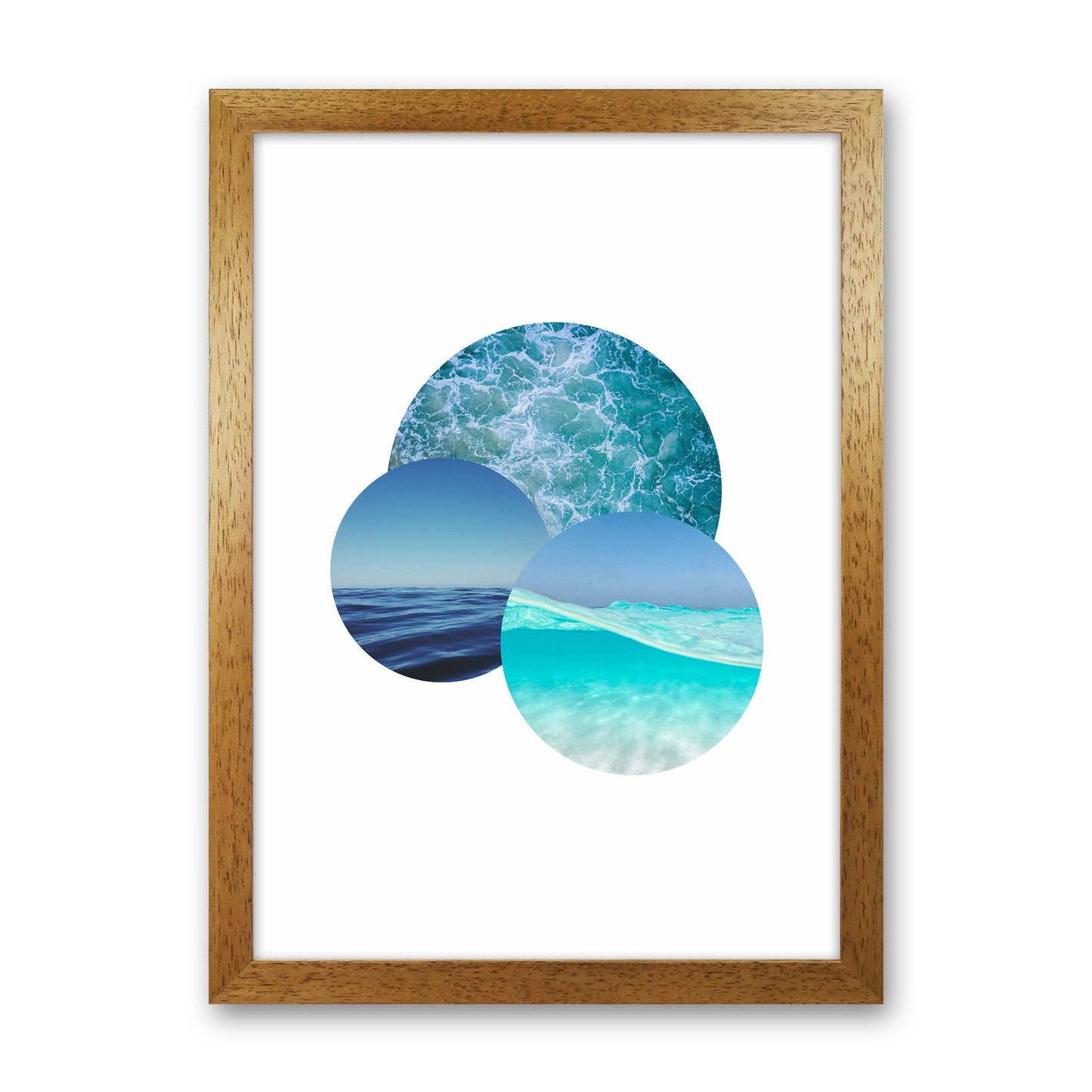 Ocean Planets Art Print by Seven Trees Design Oak Grain