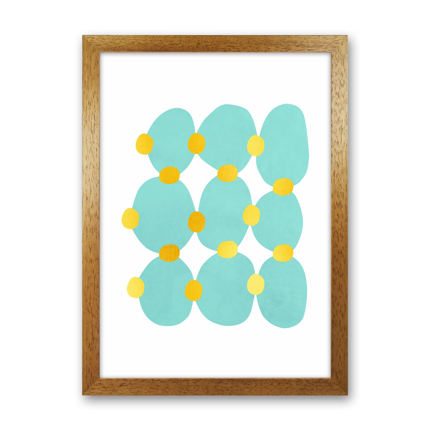 The Blue Islands Abstract Art Print by Seven Trees Design Oak Grain