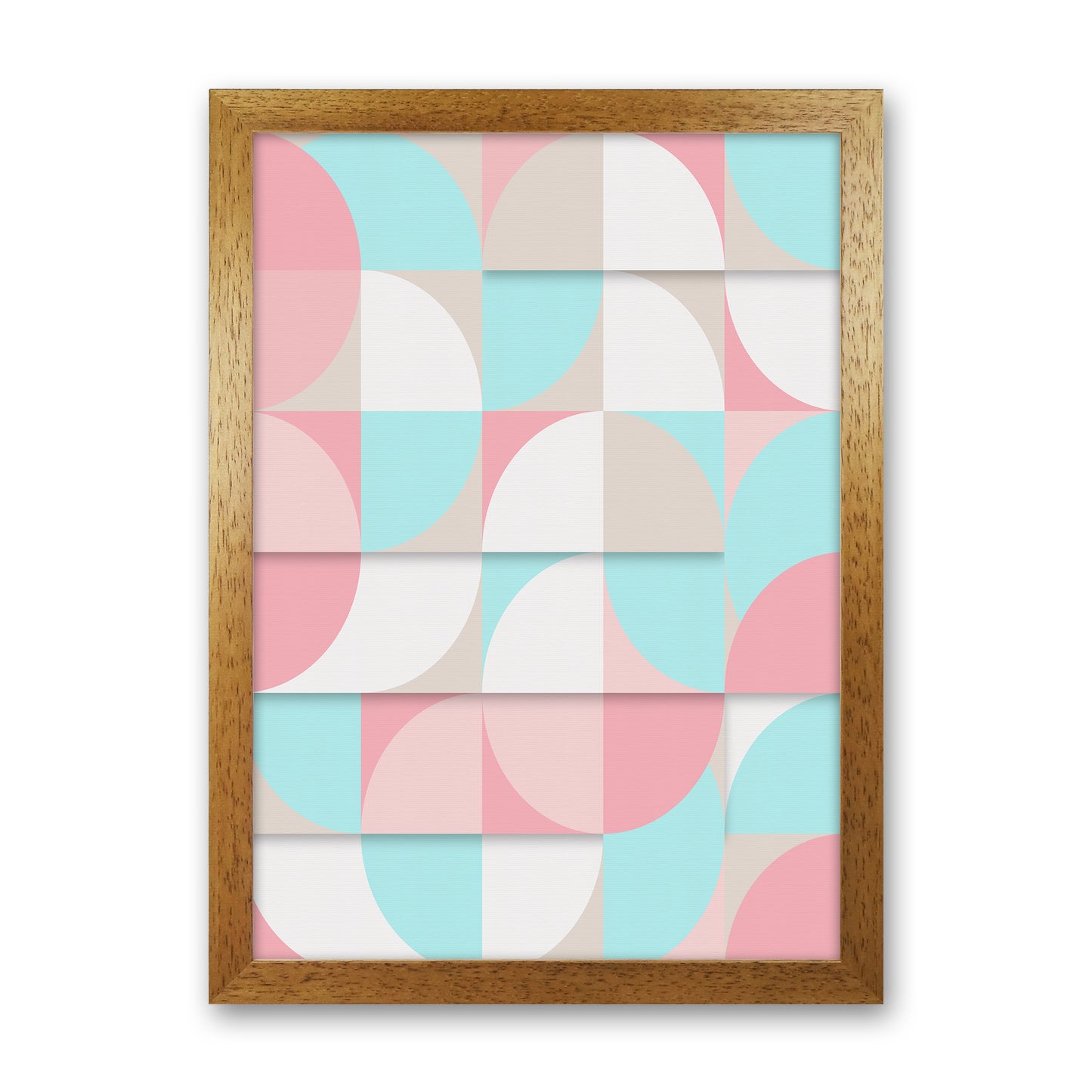 The Scandinavian Geometry Art Print by Seven Trees Design Oak Grain