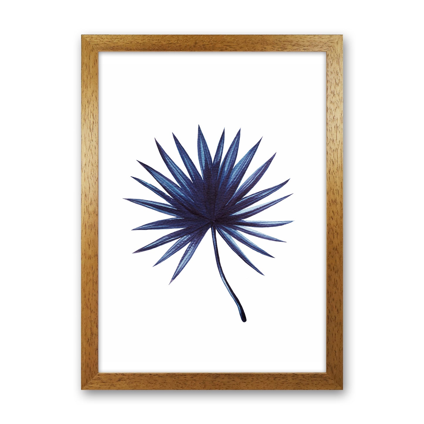 Watercolor Blue Leaf I Art Print by Seven Trees Design Oak Grain