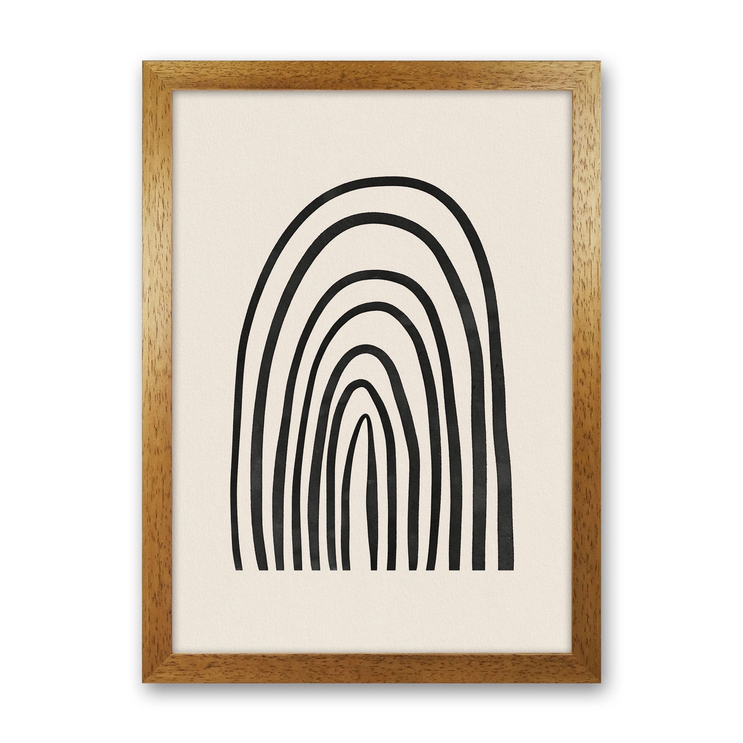 Black Watercolor Rainbow Art Print by Seven Trees Design Oak Grain