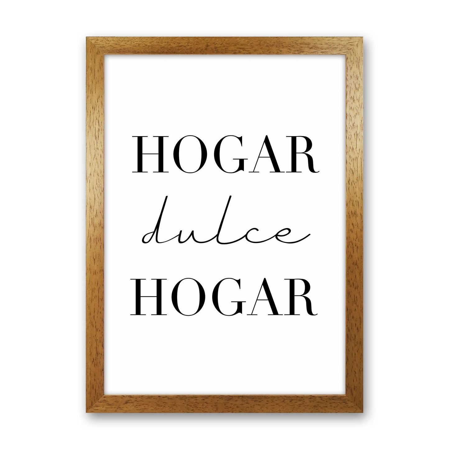 Home Sweet Home (spanish) Art Print by Seven Trees Design Oak Grain