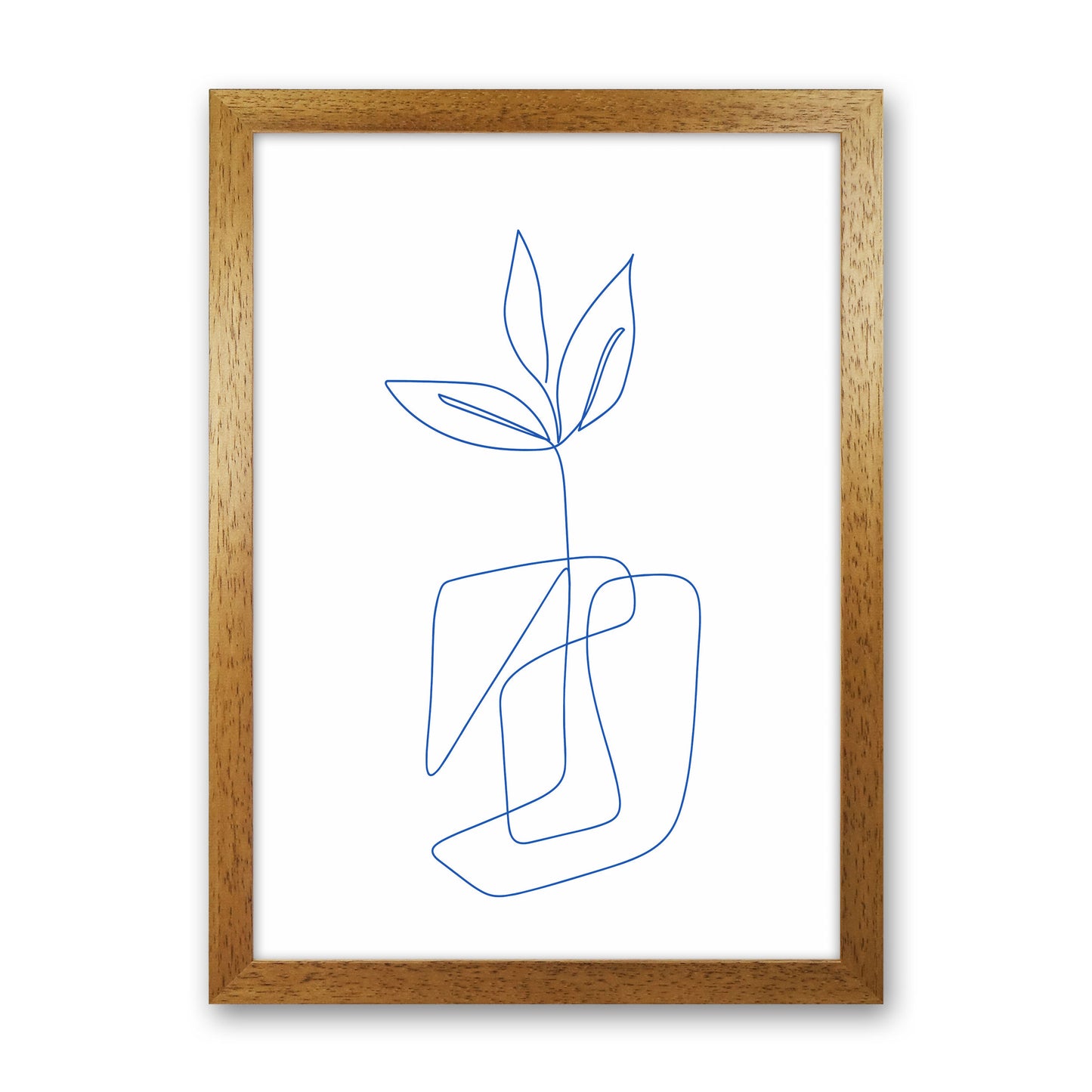 One Line Botanical II Art Print by Seven Trees Design Oak Grain