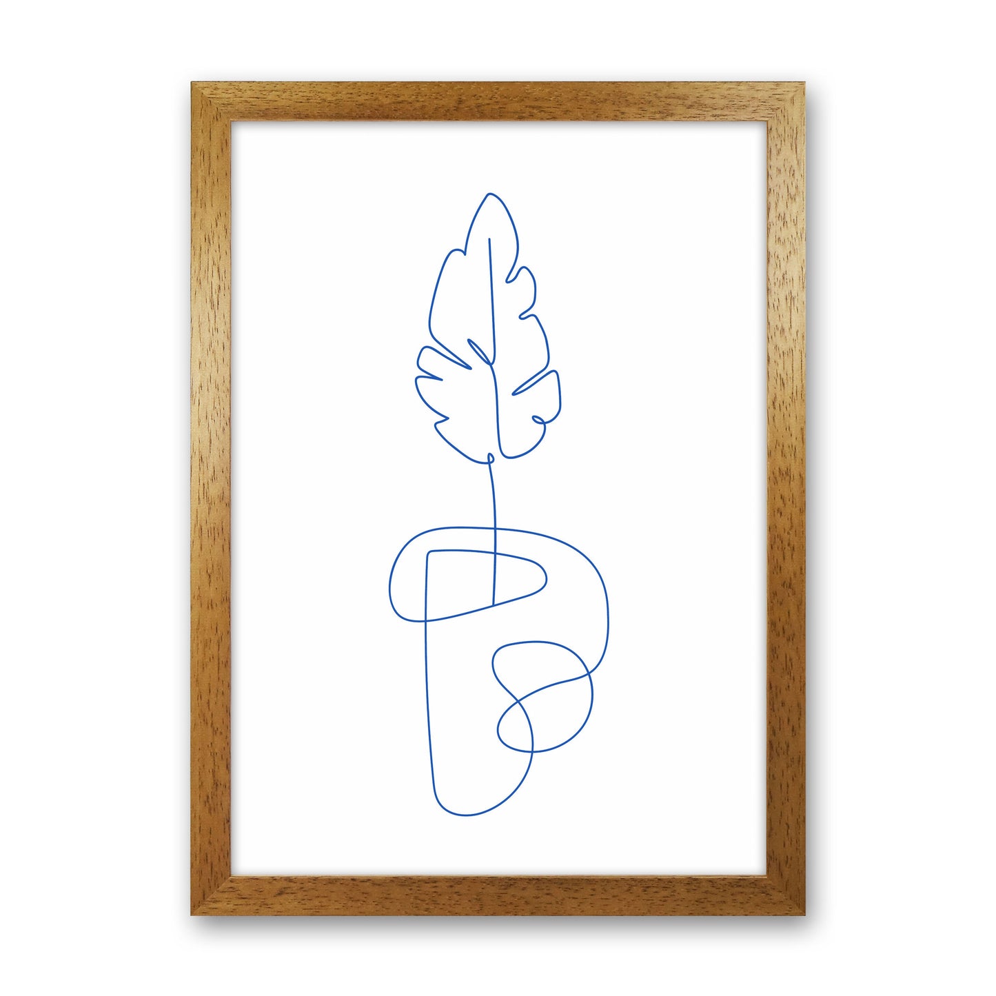 One Line Botanical Art Print by Seven Trees Design Oak Grain