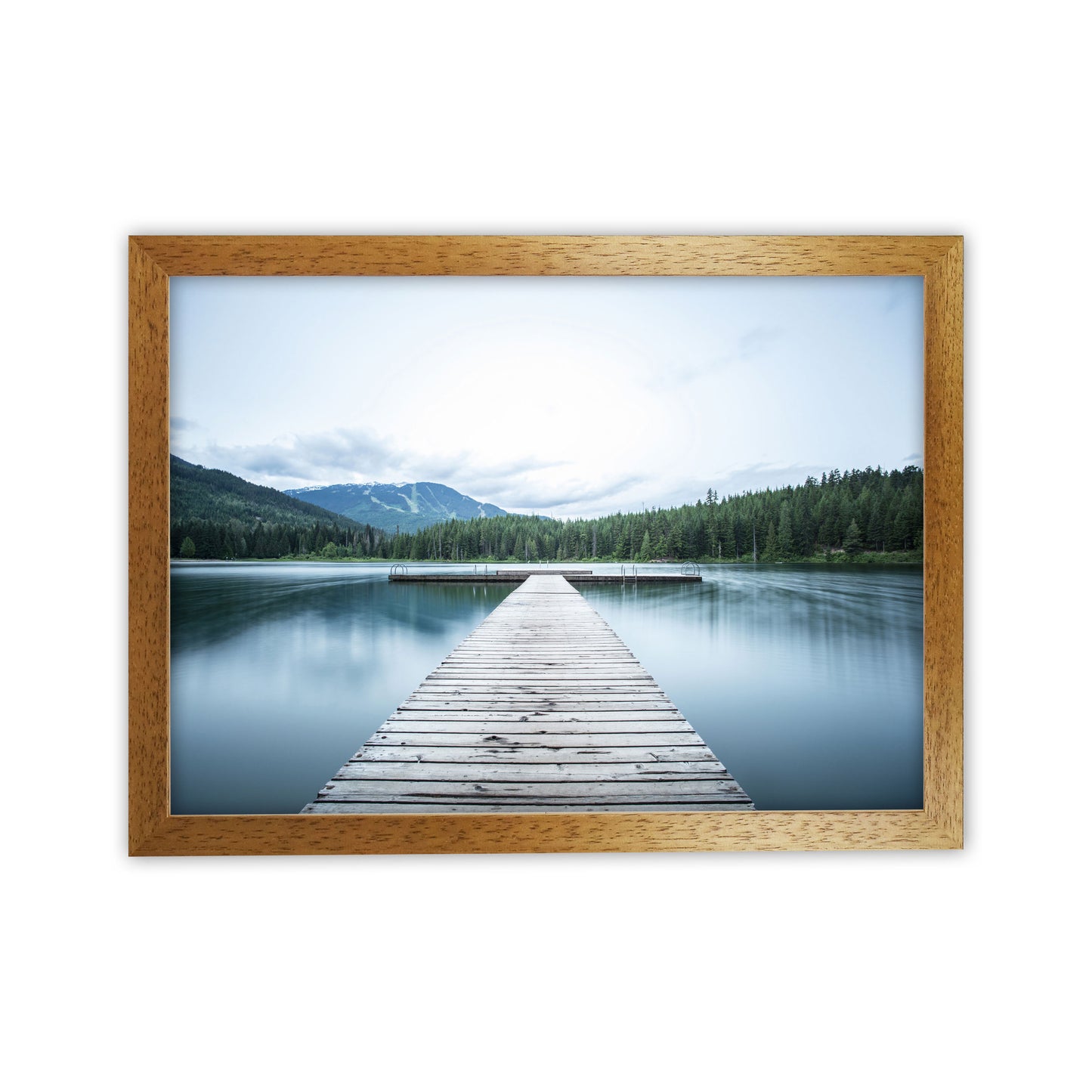 The Lake Art Print by Seven Trees Design Oak Grain