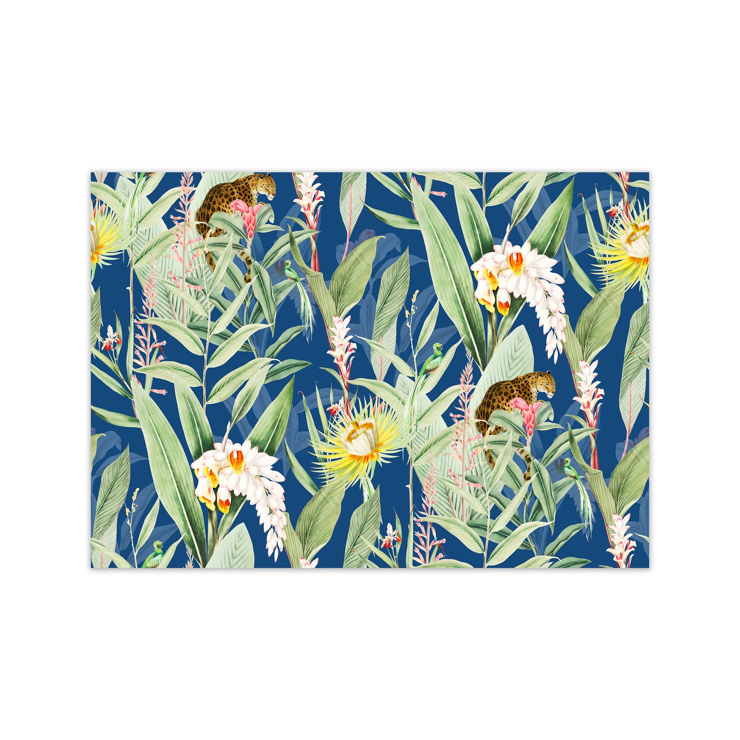 Leopard & Flowers Art Print by Seven Trees Design Print Only