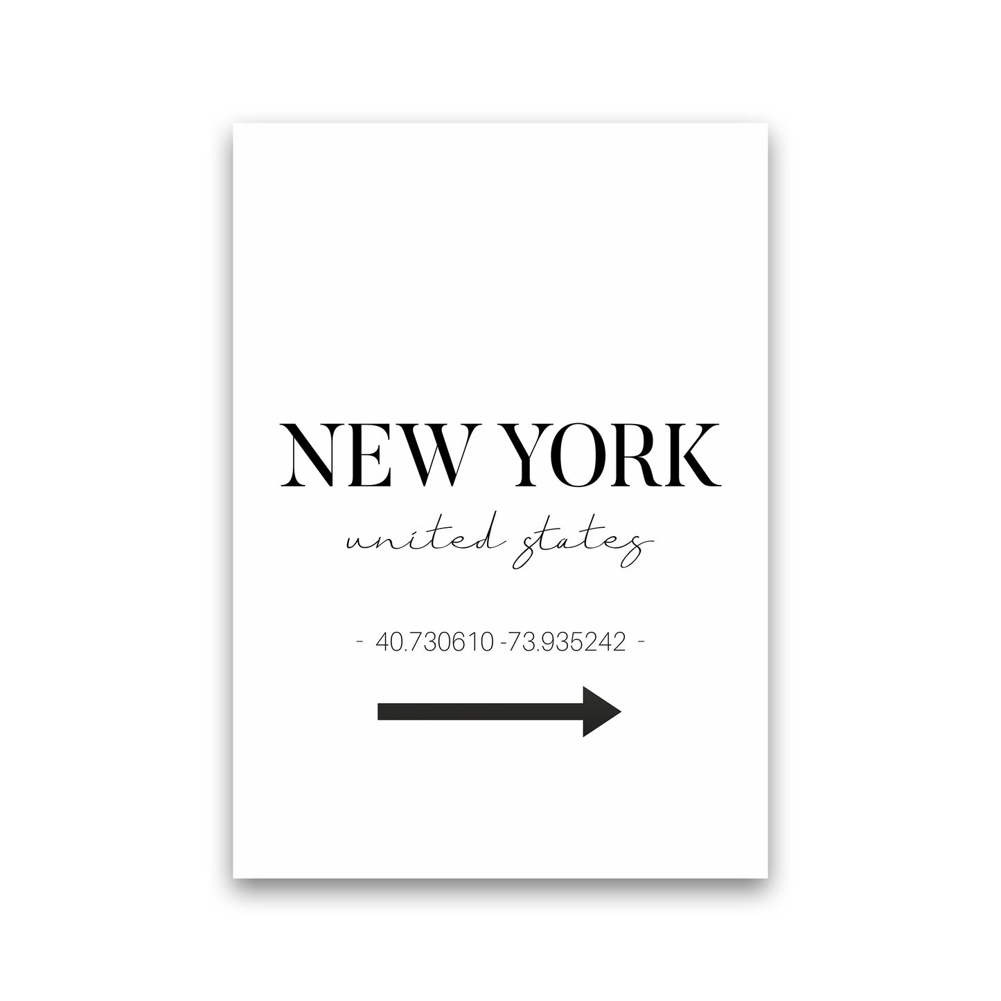 To New York Sign Art Print by Seven Trees Design Print Only