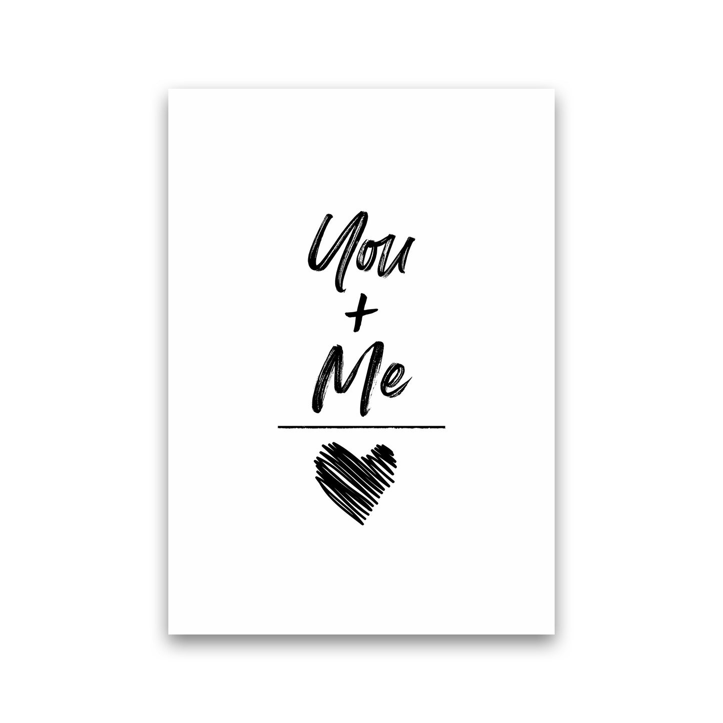 You And Me Quote Art Print by Seven Trees Design Print Only