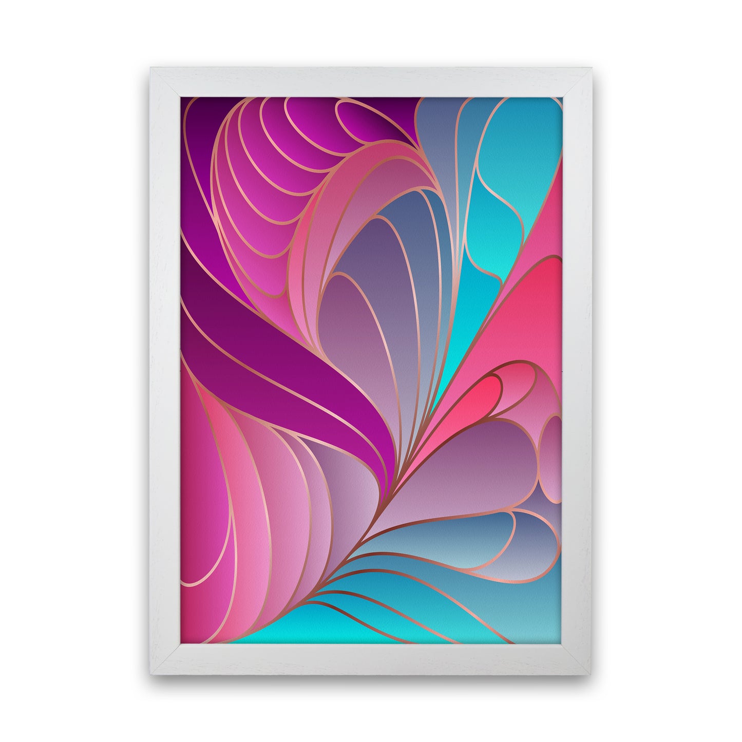 Colorful Art Deco II_ Art Print by Seven Trees Design White Grain