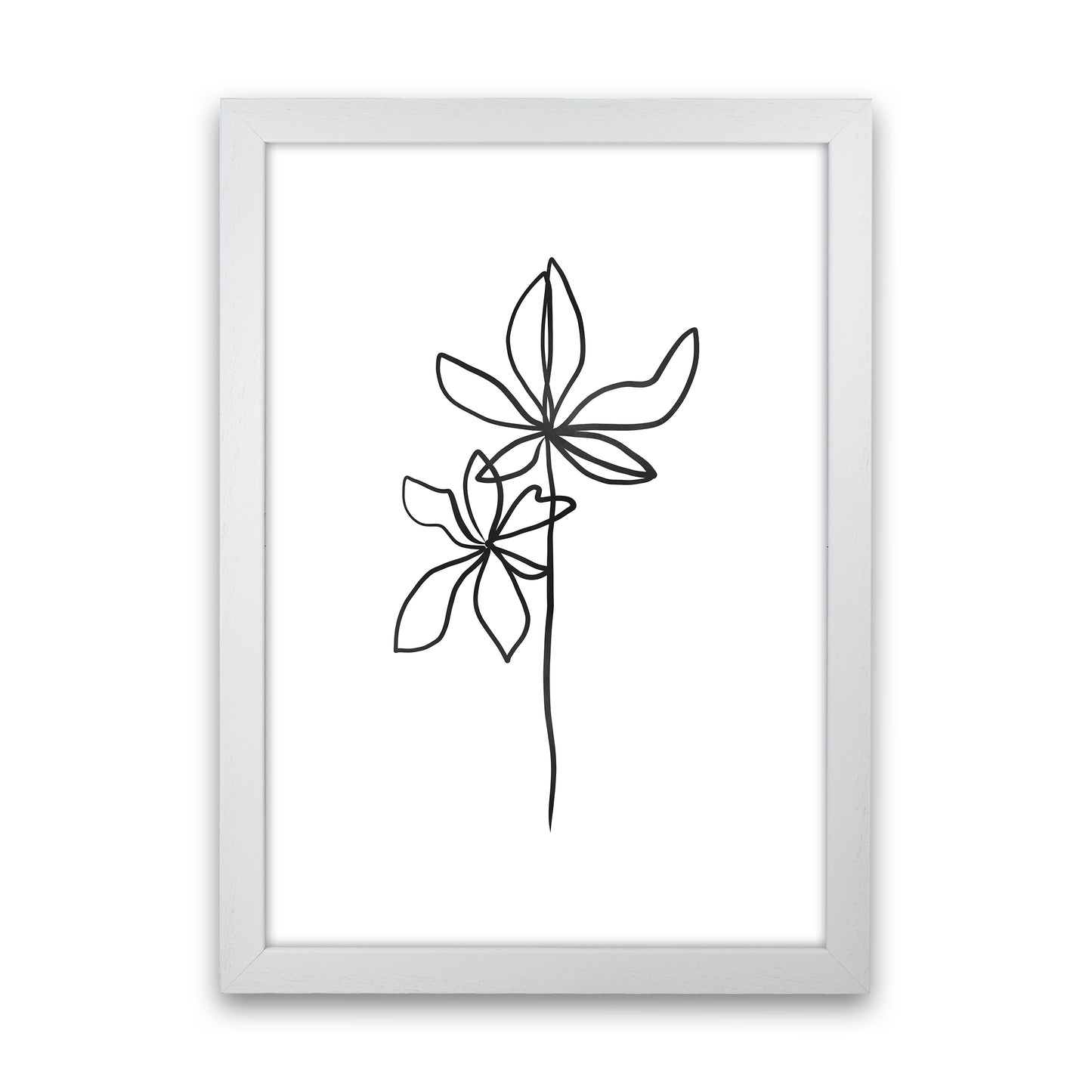 Lines Leaves I Art Print by Seven Trees Design White Grain