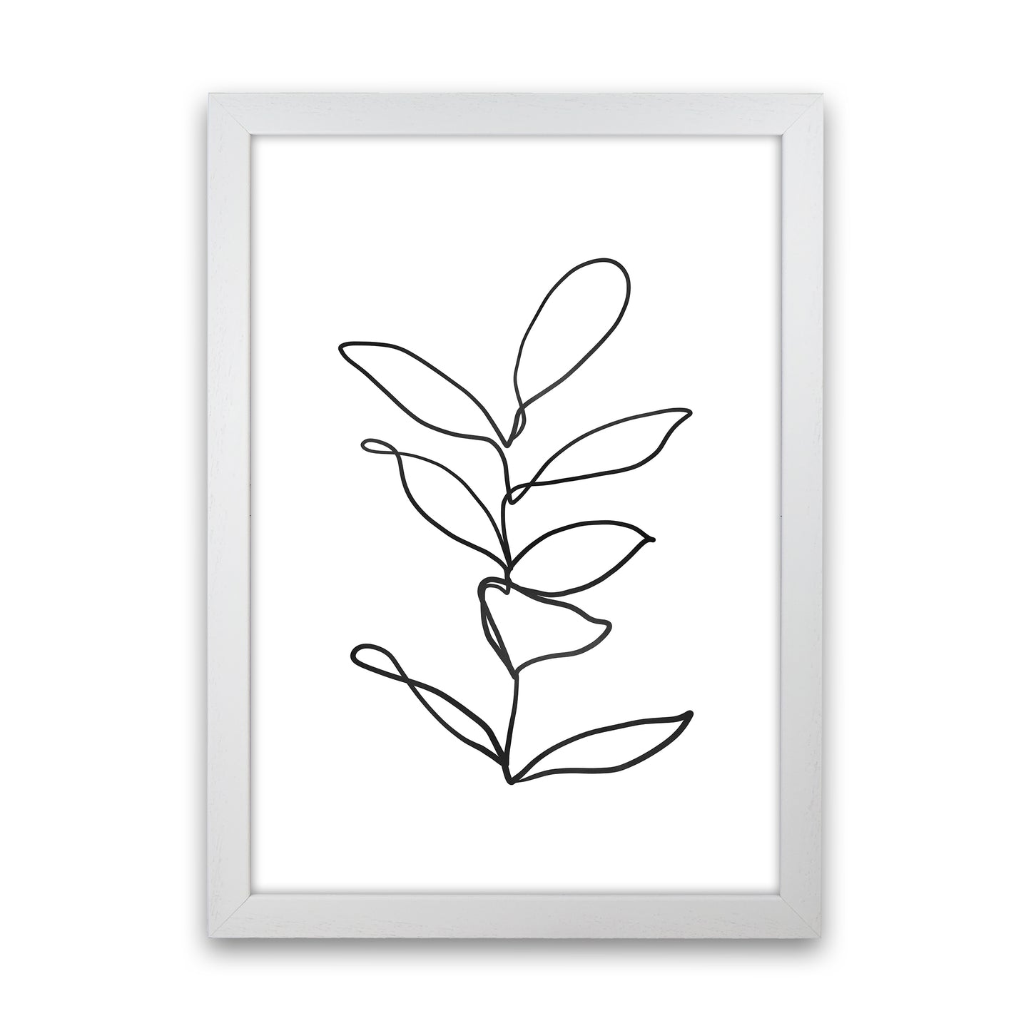 Lines Leaves II Art Print by Seven Trees Design White Grain