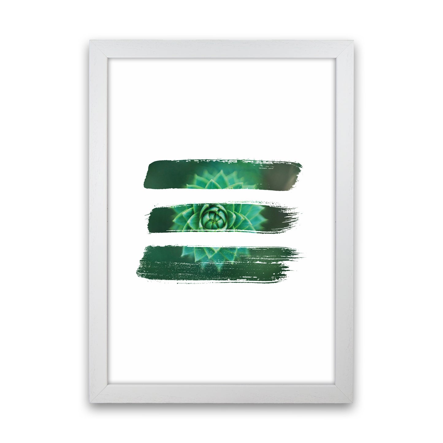 Modern Succulent I Art Print by Seven Trees Design White Grain