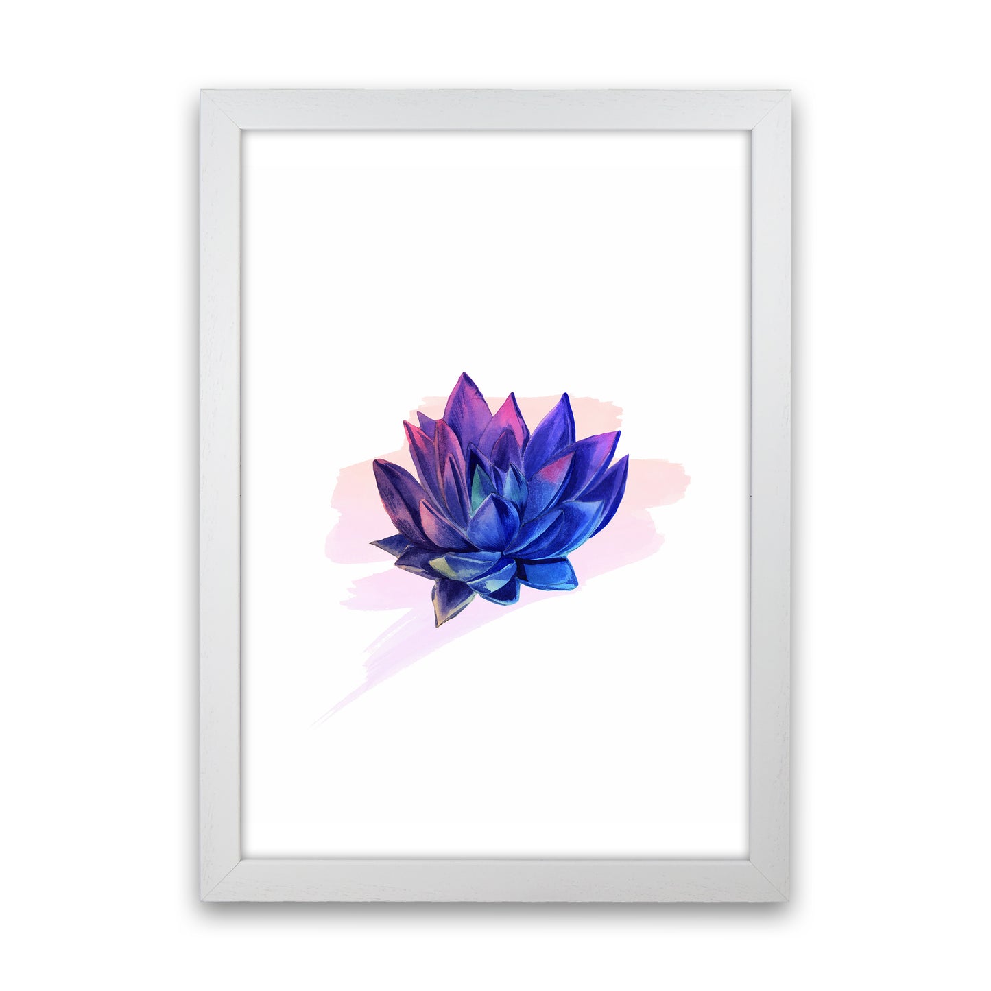 The Modern Succulent Art Print by Seven Trees Design White Grain