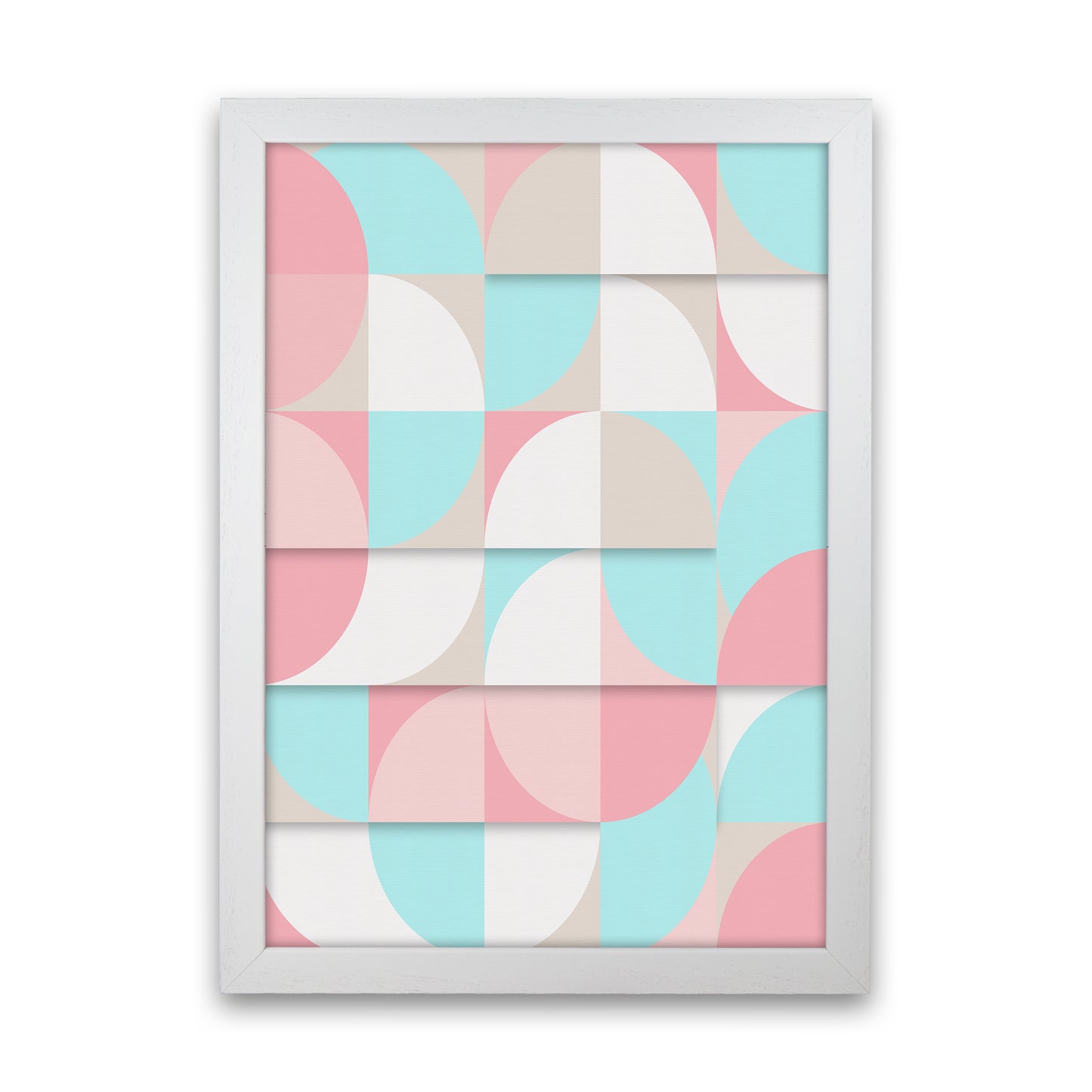 The Scandinavian Geometry Art Print by Seven Trees Design White Grain