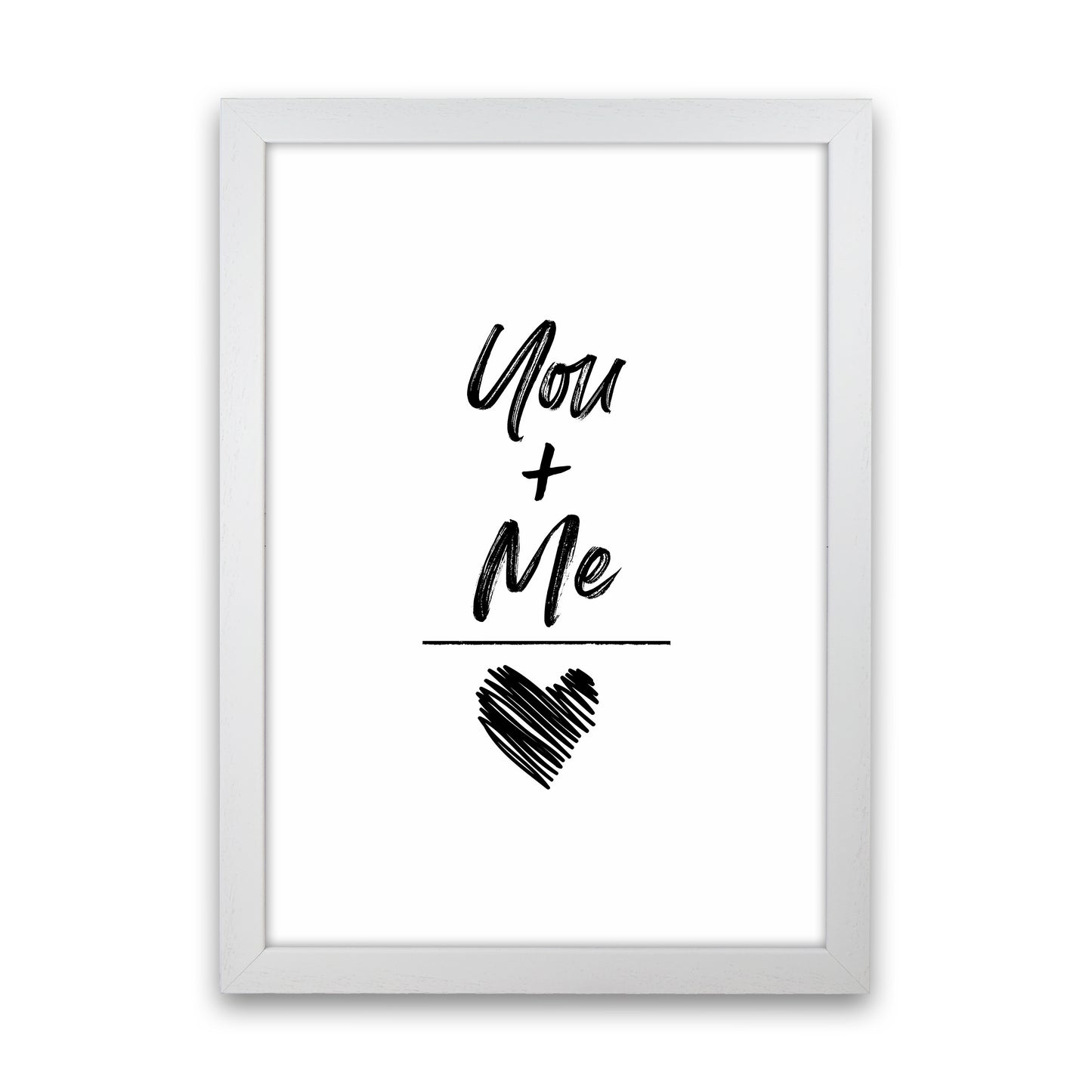 You And Me Quote Art Print by Seven Trees Design White Grain