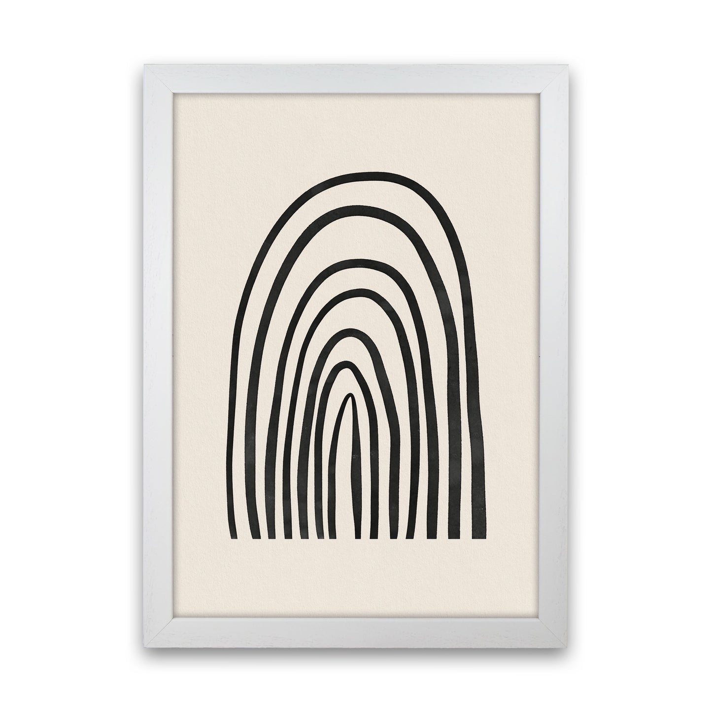 Black Watercolor Rainbow Art Print by Seven Trees Design White Grain
