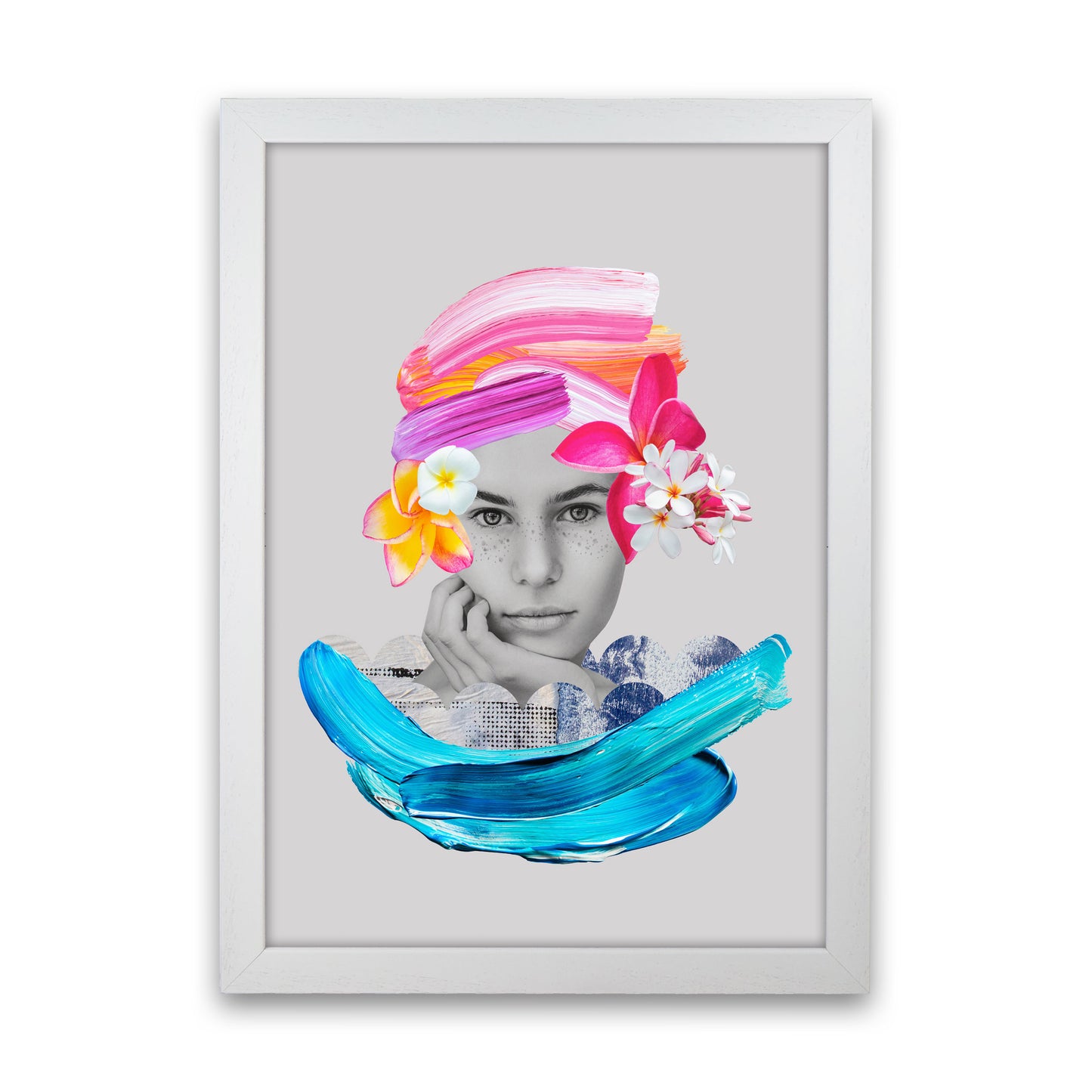Imagination Girl Art Print by Seven Trees Design White Grain