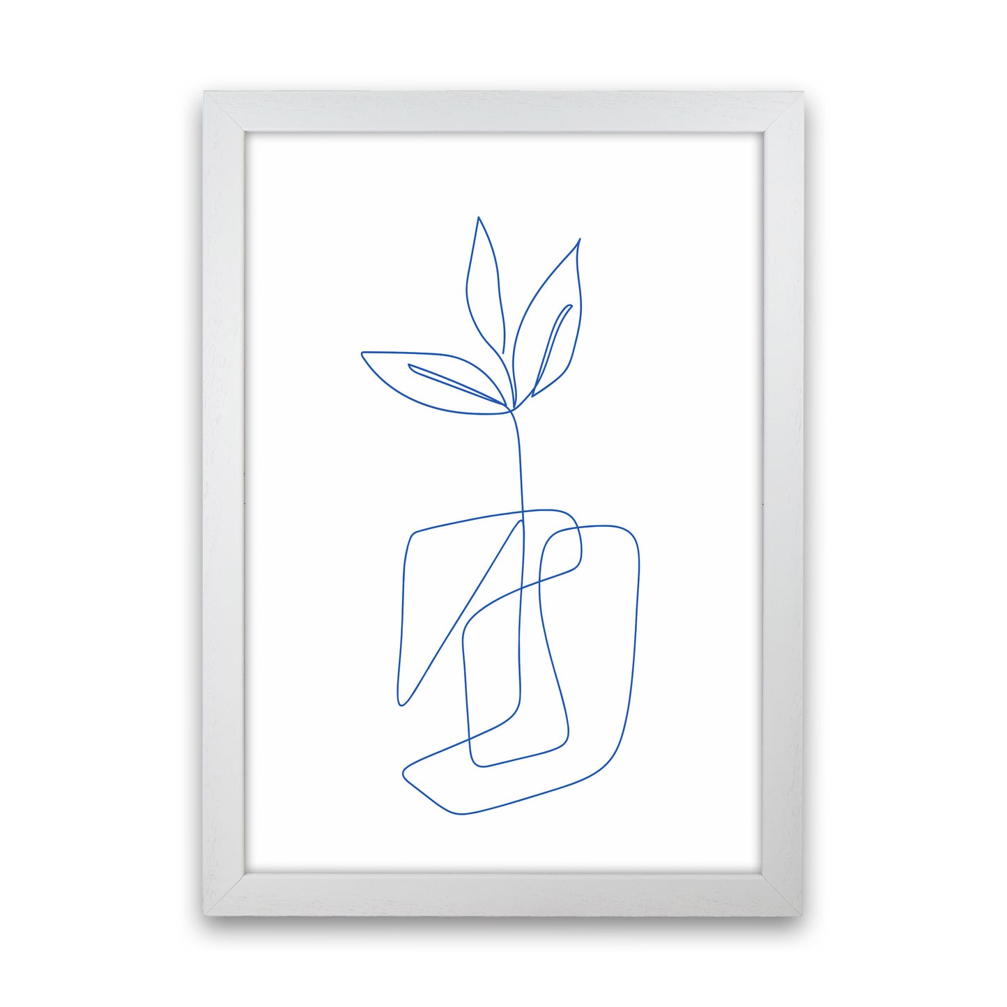 One Line Botanical II Art Print by Seven Trees Design White Grain