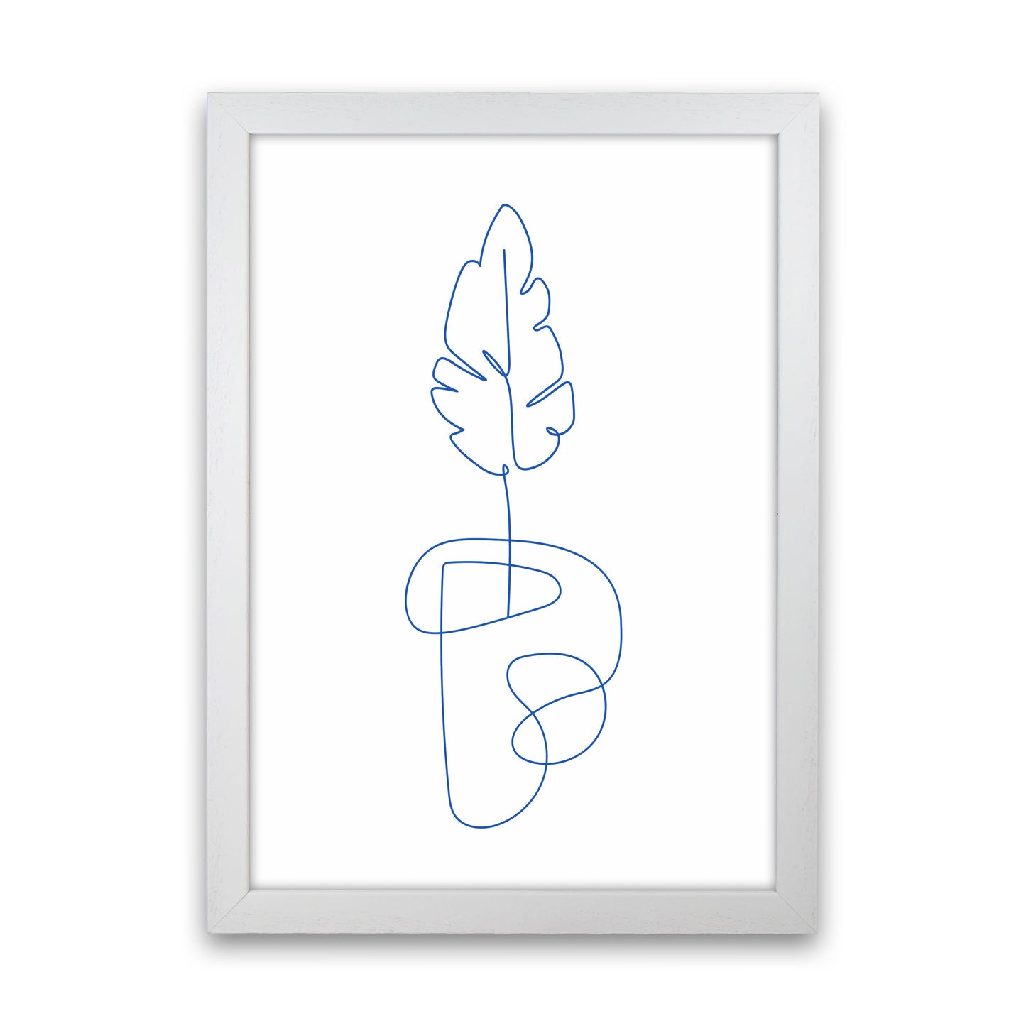 One Line Botanical Art Print by Seven Trees Design White Grain