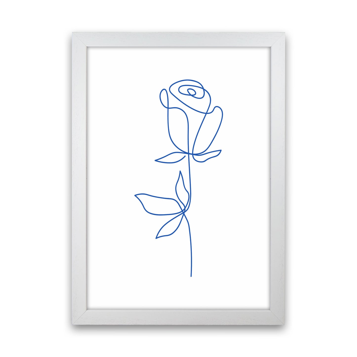 One Line Flower Art Print by Seven Trees Design White Grain