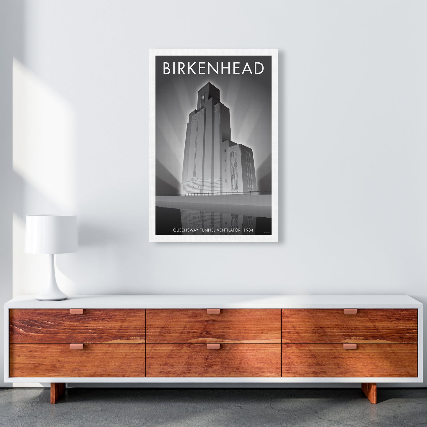 Birkenhead Queensway Tunnel Travel Art Print By Stephen Millership A1 Canvas