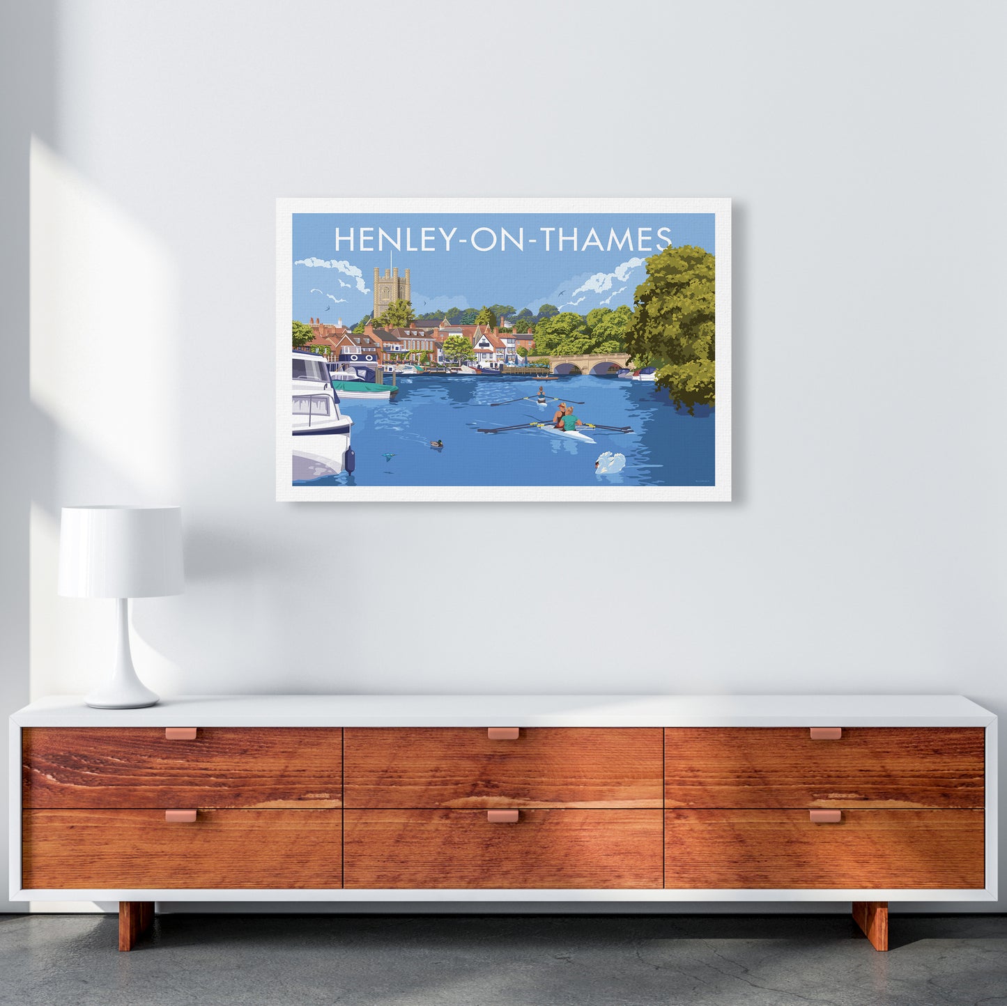 Henley On Thames Travel Art Print By Stephen Millership A1 Canvas