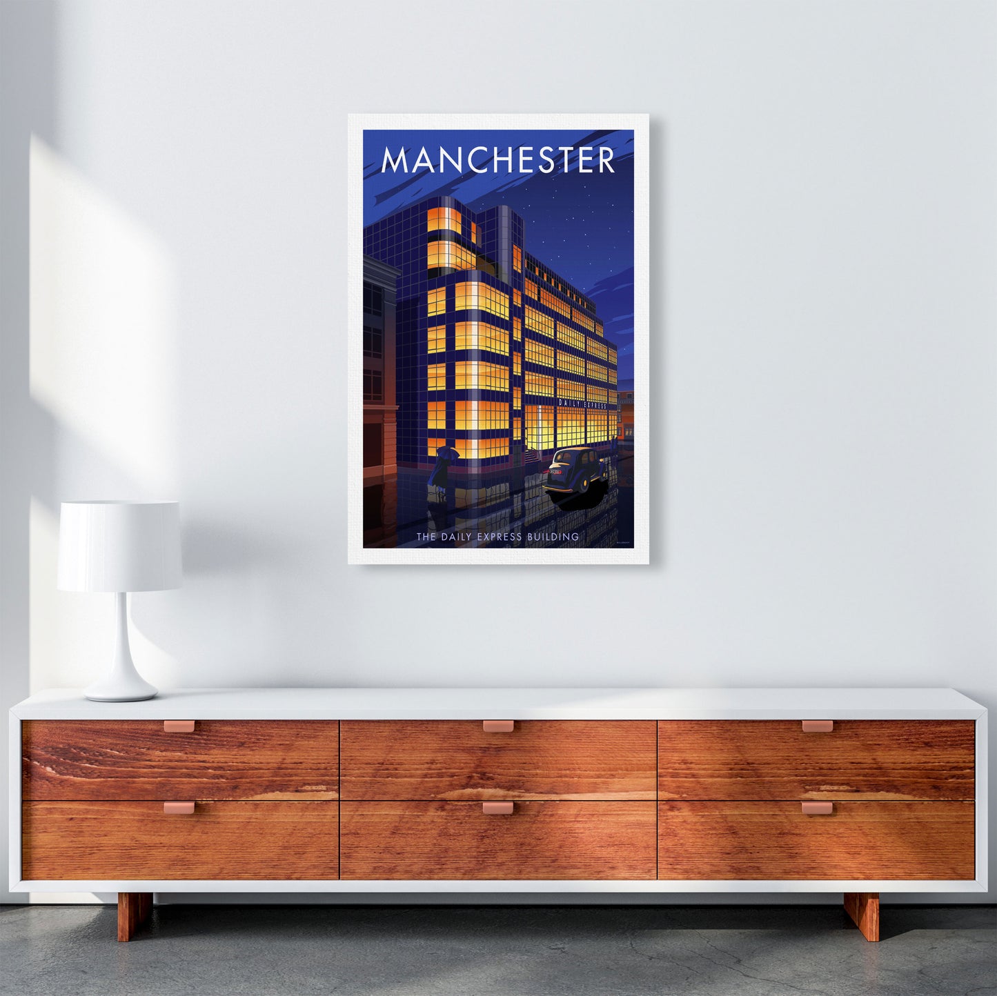 Manchester by Stephen Millership A1 Canvas
