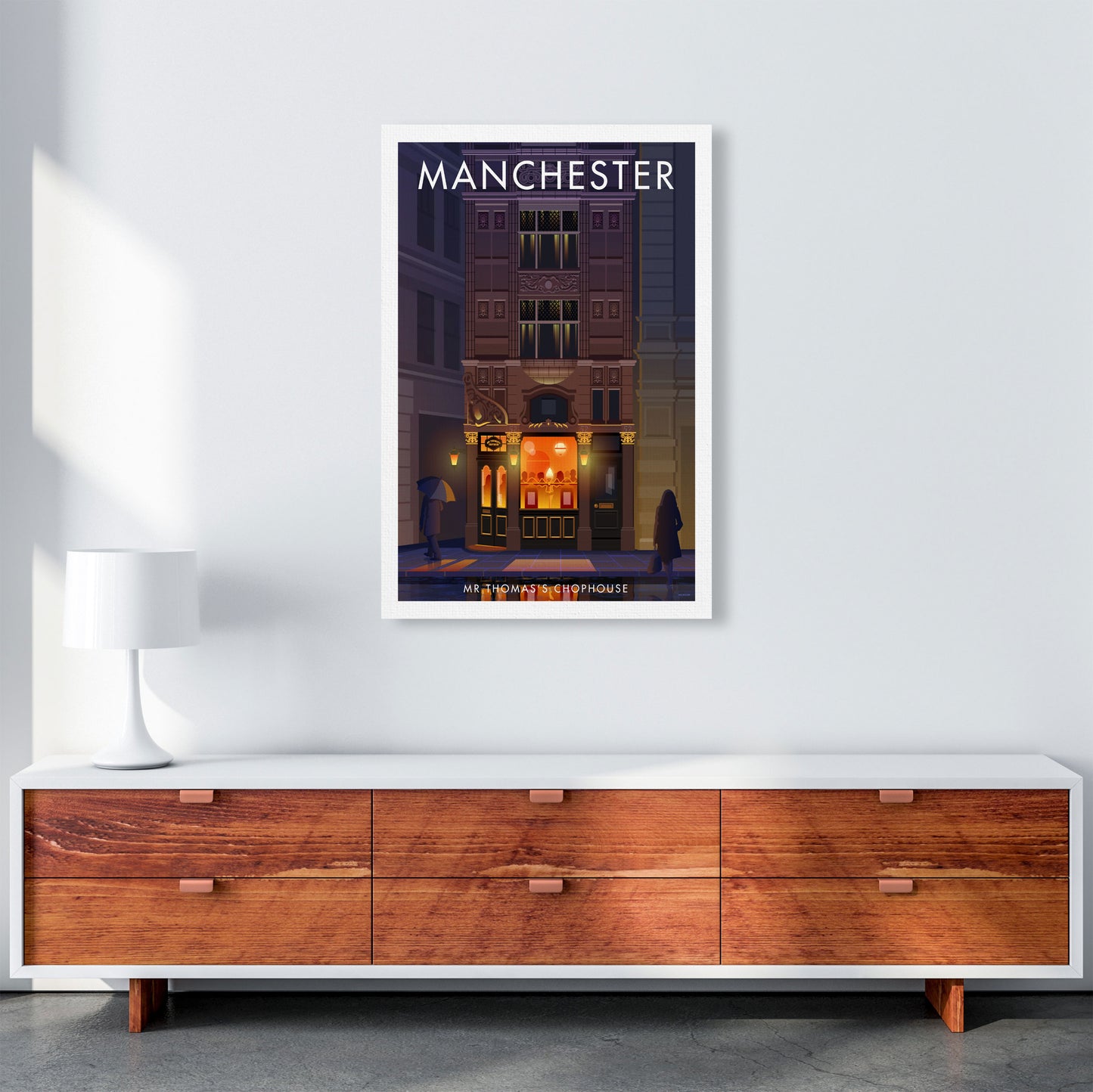 Mr Thomas's Chophouse Manchester Art Print by Stephen Millership A1 Canvas