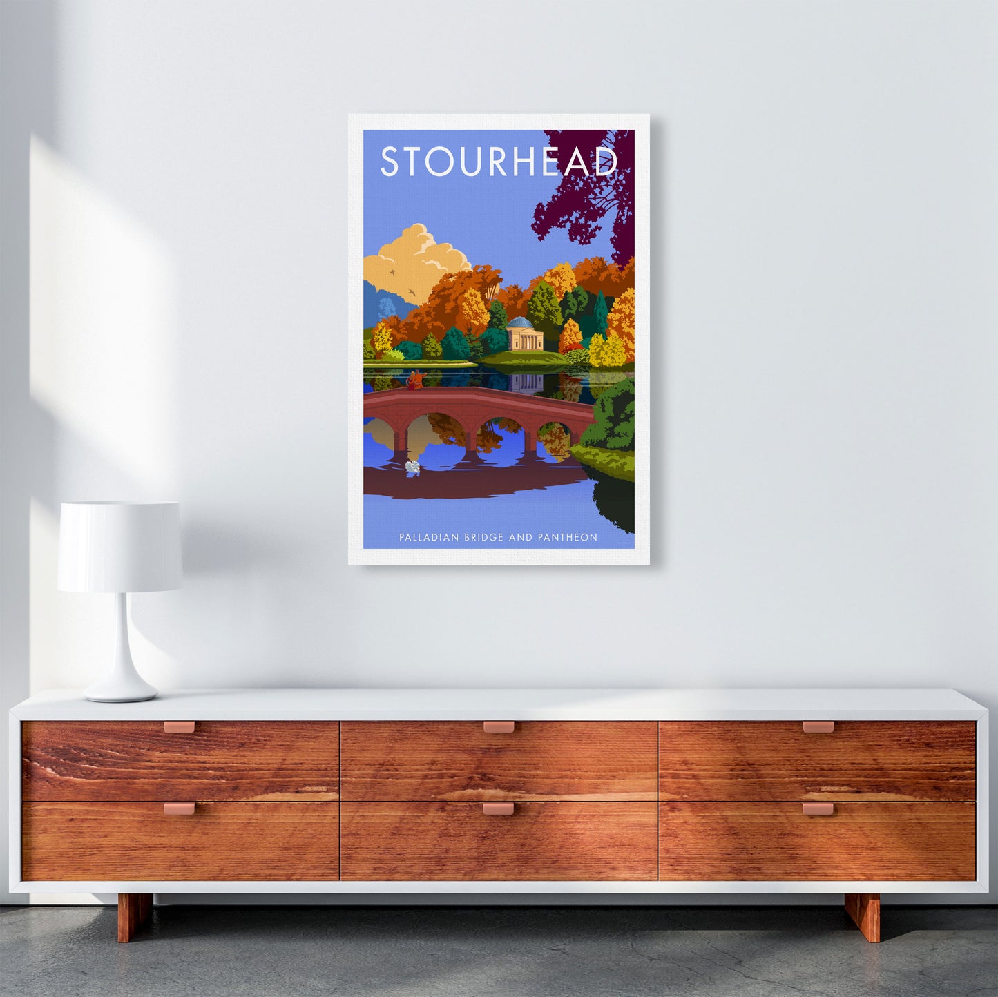 Stourhead Framed Digital Art Print by Stephen Millership A1 Canvas