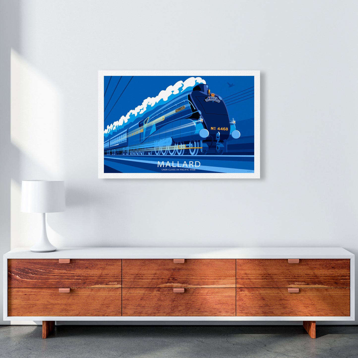 The Mallard Art Print by Stephen Millership, Framed Transport Print A1 Canvas