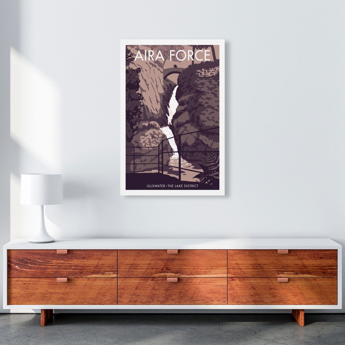 Aira Force Art Print by Stephen Millership, Framed Wall Art A1 Canvas