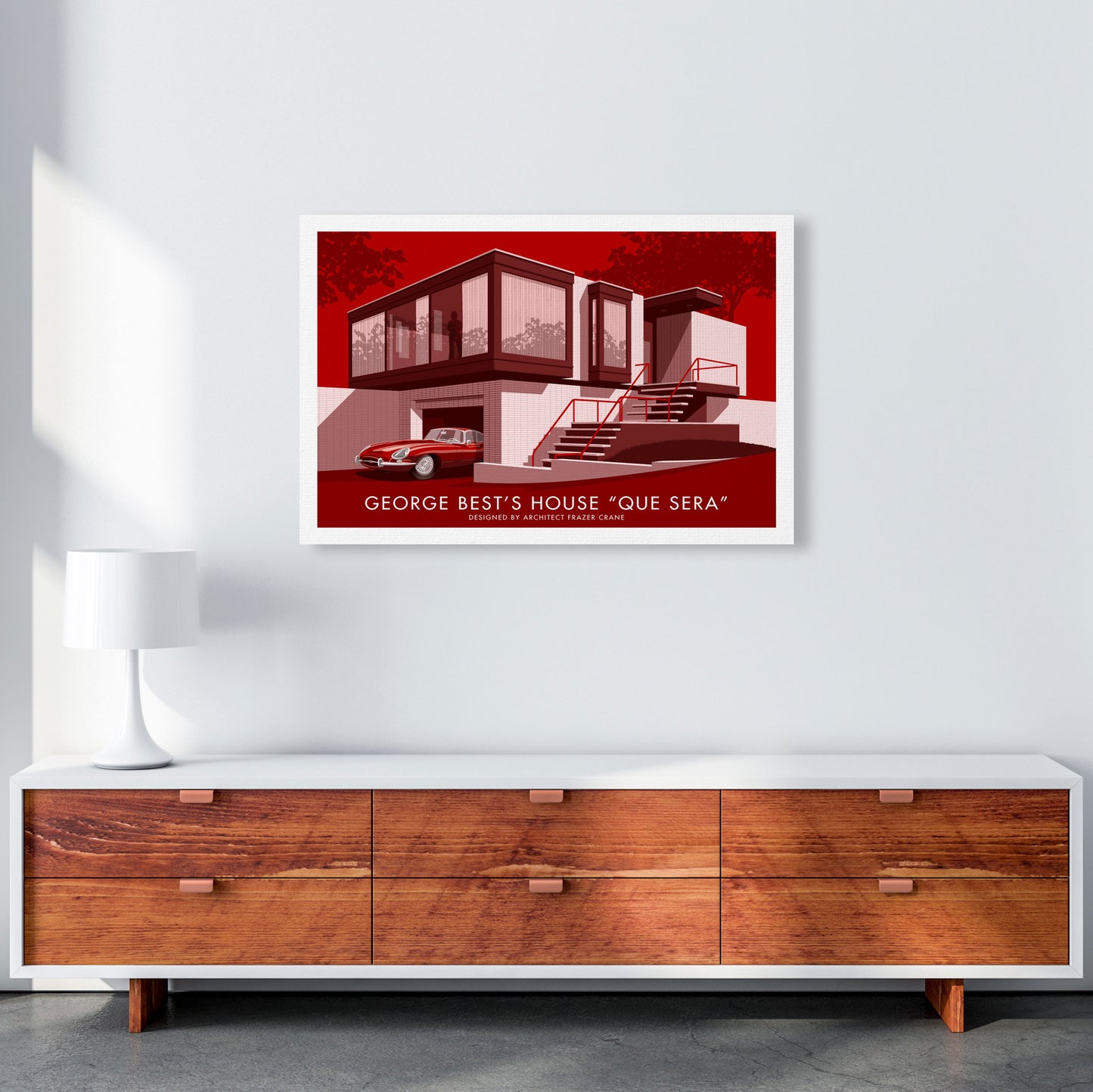 George Bests House by Stephen Millership A1 Canvas