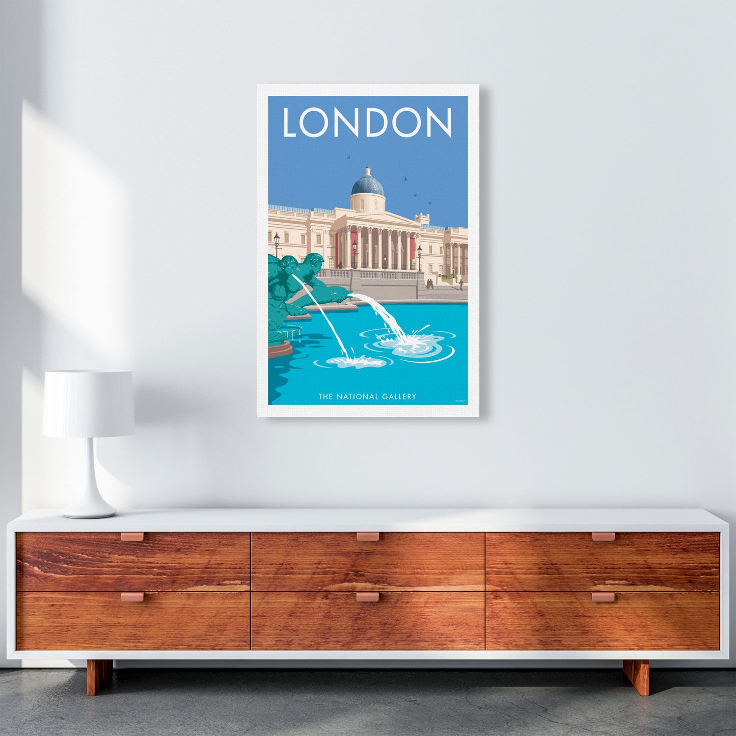 London National Gallery Art Print by Stephen Millership A1 Canvas